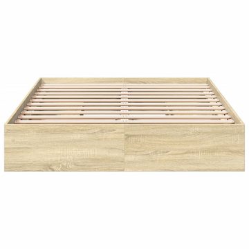 vidaXL Bett Bettgestell mit Schubladen Sonoma-Eiche 150x200cm Holzwerkstoff