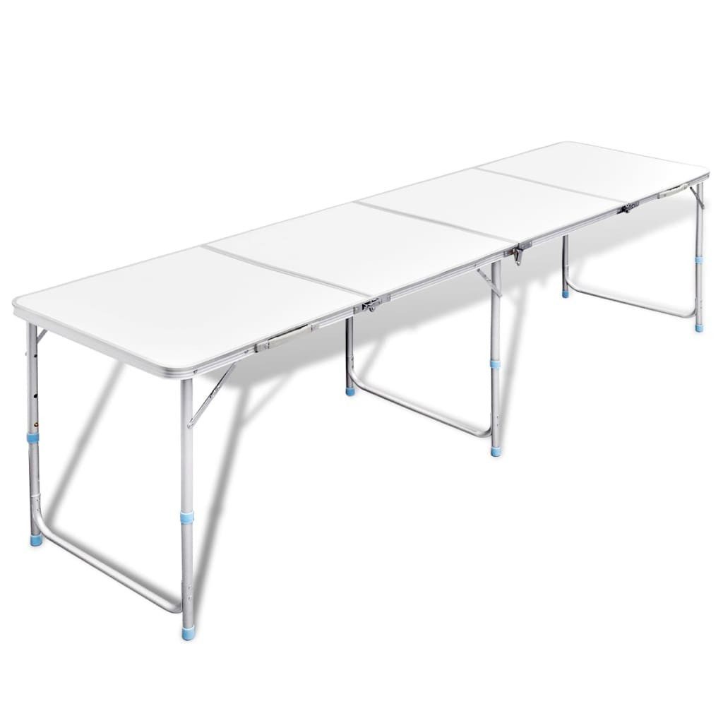 Campingstuhl Campingtisch zusammenklappbar höhenverstellbar Aluminium 240 x 60 cm