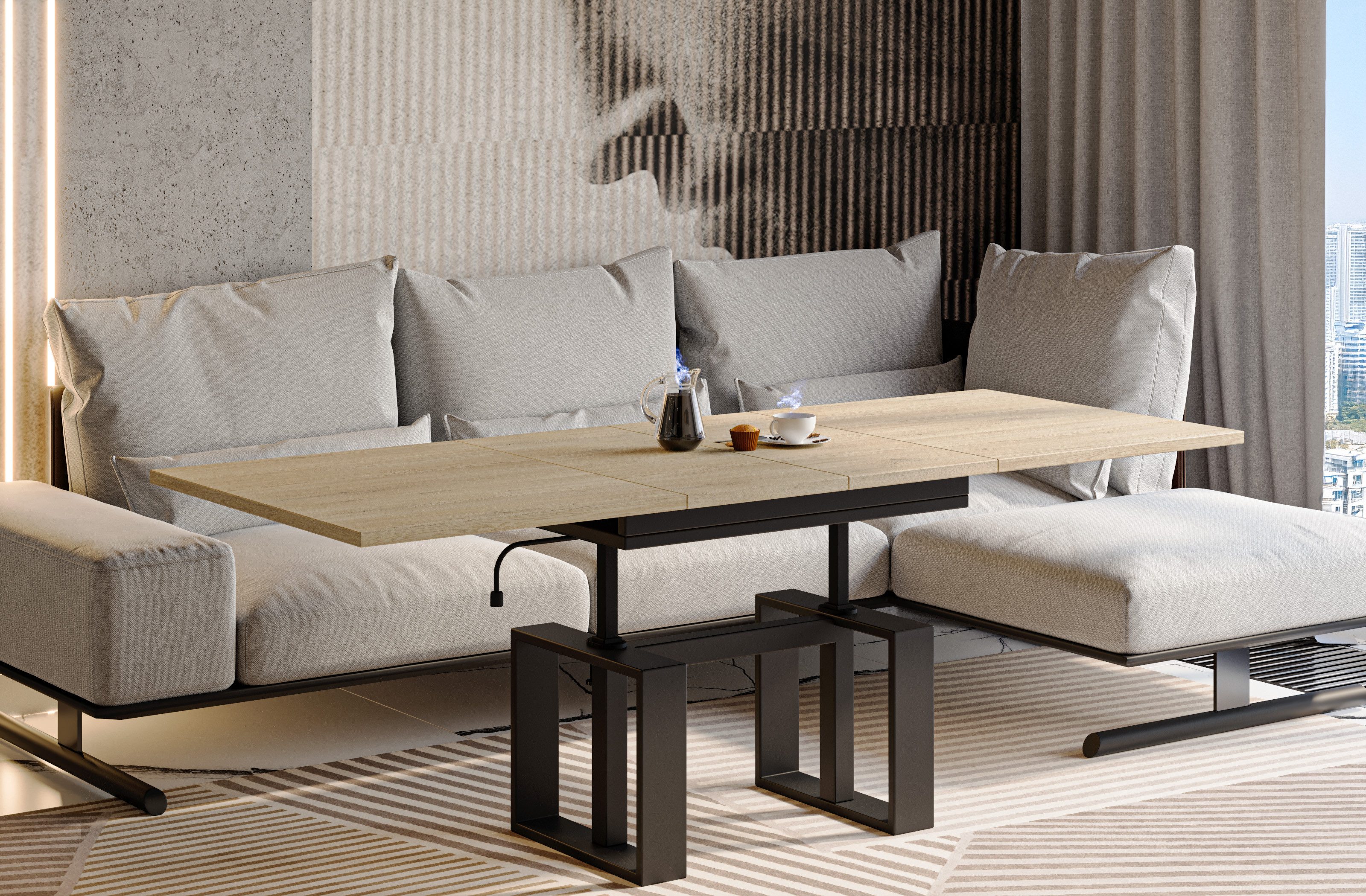 Endo-Moebel Couchtisch Empoli - ausziehbar 110-170cm günstig online kaufen