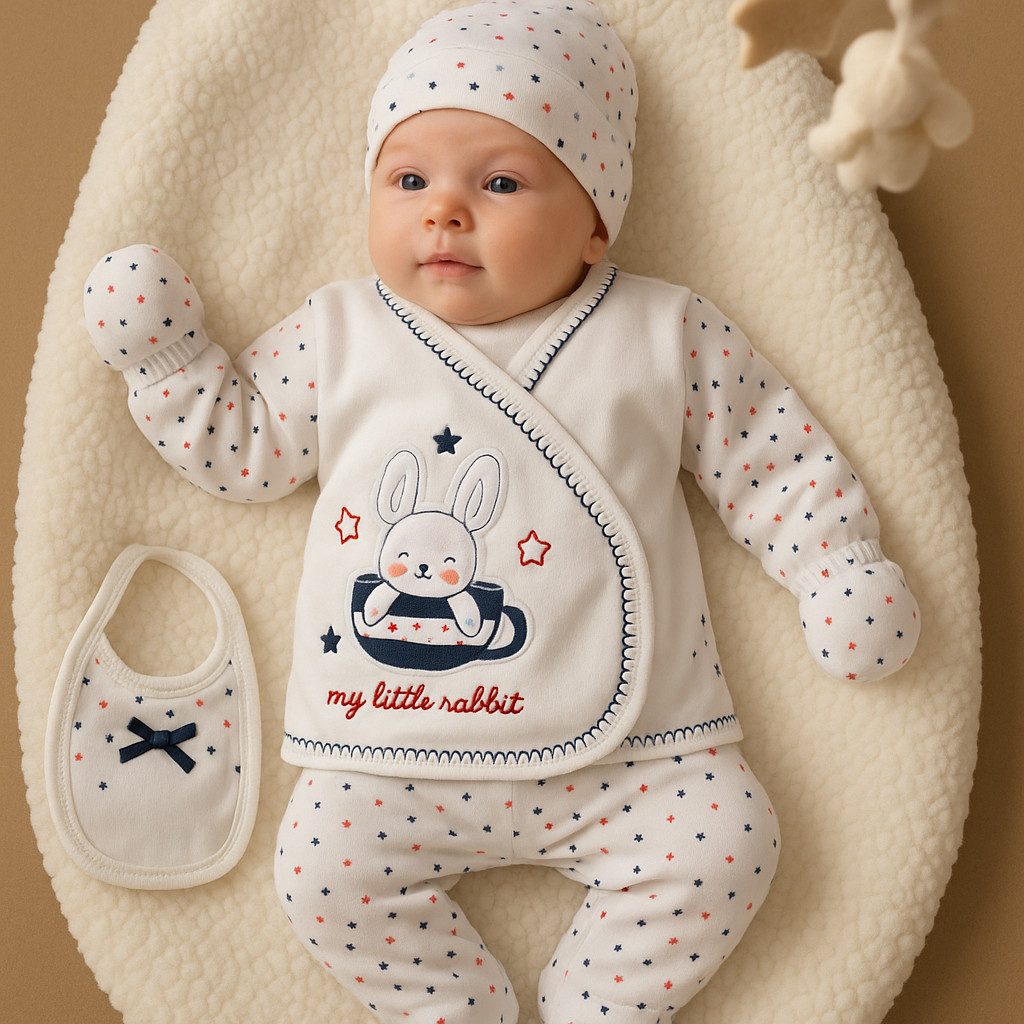 Strampler Baby Outfit, 5er Set für Jungen/Mädchen, Neugeborene, 100% Baumwolle