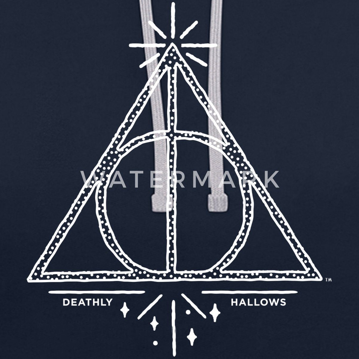 Spreadshirt Hoodie Harry Potter Heiligtümer des Todes Symbol Unisex Kontrast Hoodie (1-tlg)