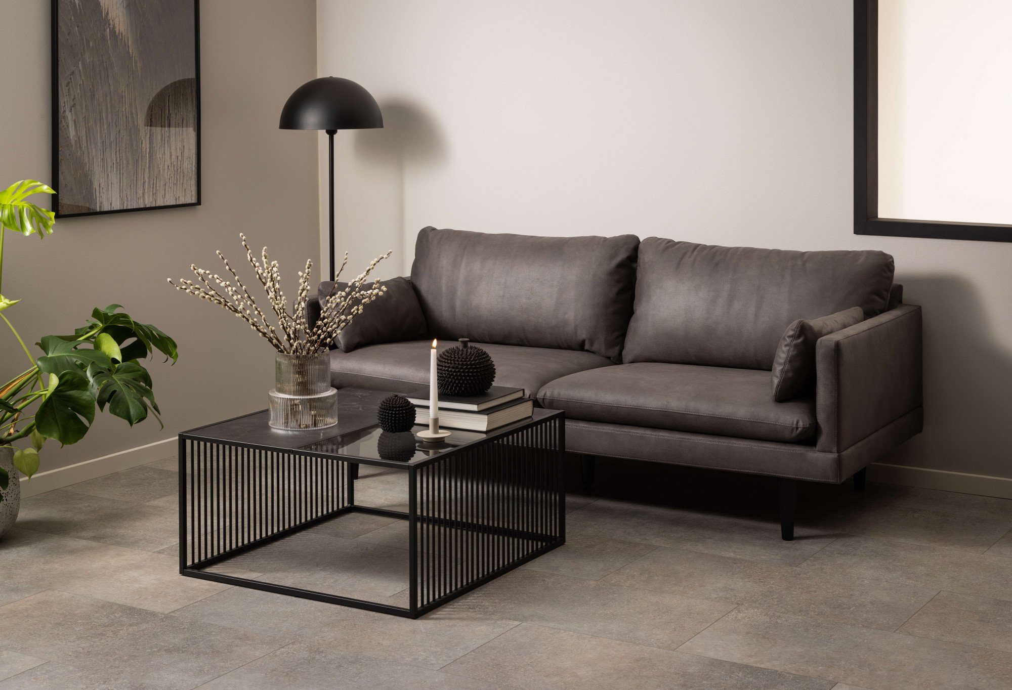 ACTONA GROUP Couchtisch Couchtisch Strington, Marmoroptik schwarz - modern & stilvoll (Couchtisch, Beistelltisch, Kaffeetisch, OTTOs Choice)