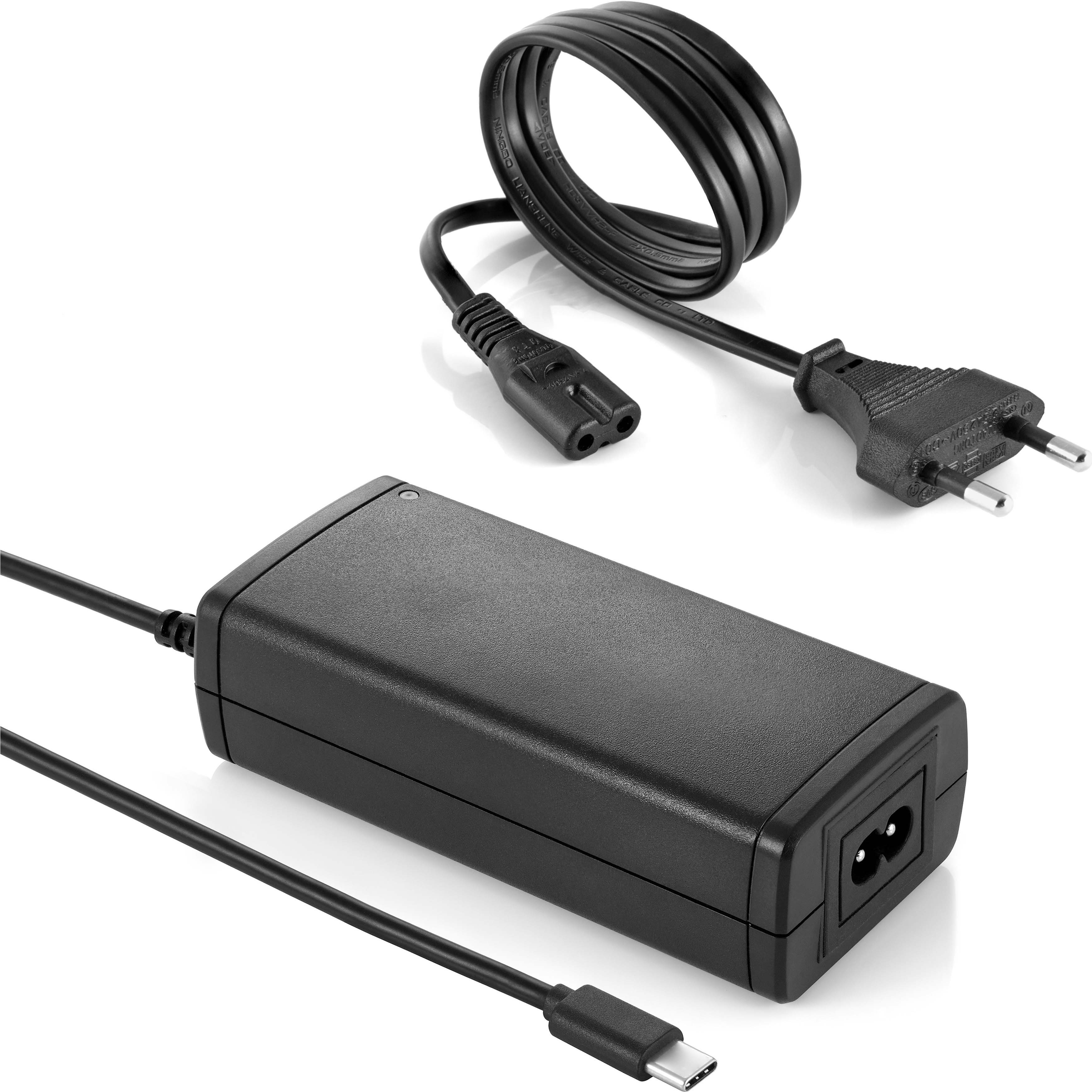 Poppstar Universal USB-C Netzteil 65W für Laptop / Notebook USB-Ladegerät (1-tlg., 5V 9V 12V 15V DC (max. 3A) / 20V DC (max. 3,25A), Laptop Ladegerät 65W mit USB-Typ C Anschluss und Euro-Netzkabel)