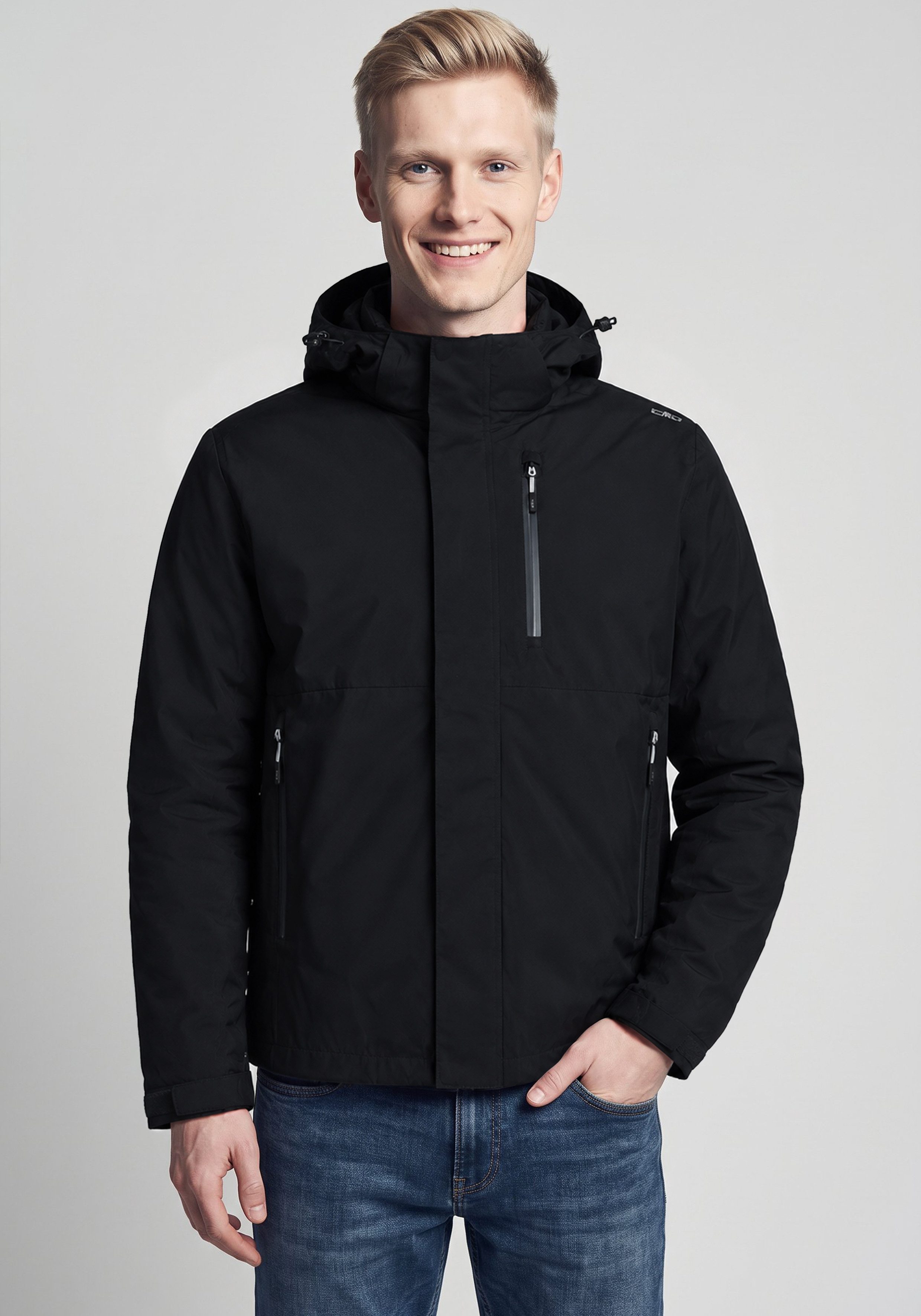 CMP 3-in-1-Funktionsjacke MAN JACKET ZIP HOOD DETACHABLE INN.JACKET (2-St) 2-teiliges Design, mit herausnehmbarer Innenjacke, sportlicher …