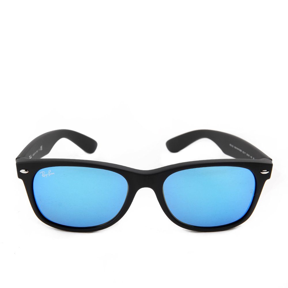 Ray-Ban Sonnenbrille Ray-Ban New Wayfarer RB2132 622/17 Rubber Black Grey M günstig online kaufen