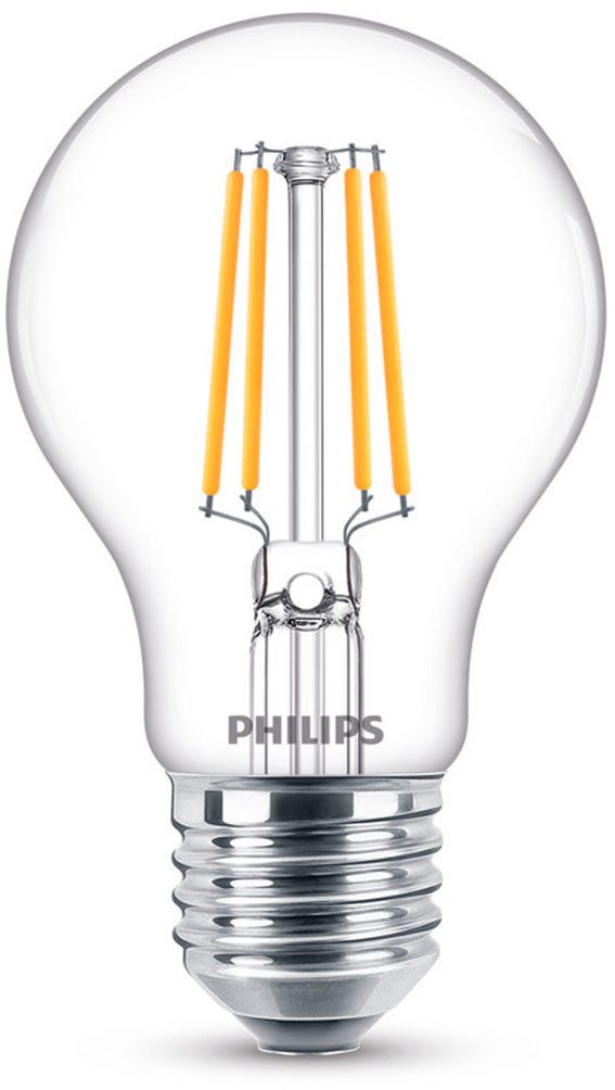 Philips Hue LED-Leuchtmittel LED classic Lampe 40W E27 warmweiß 470lm klar 3er Pack, E27