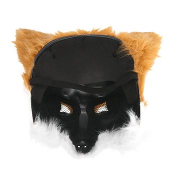 Boland Verkleidungsmaske Fuchs Halbmaske aus Plüsch, Bezaubernde Plüschmaske im Stil eines Kuscheltiers