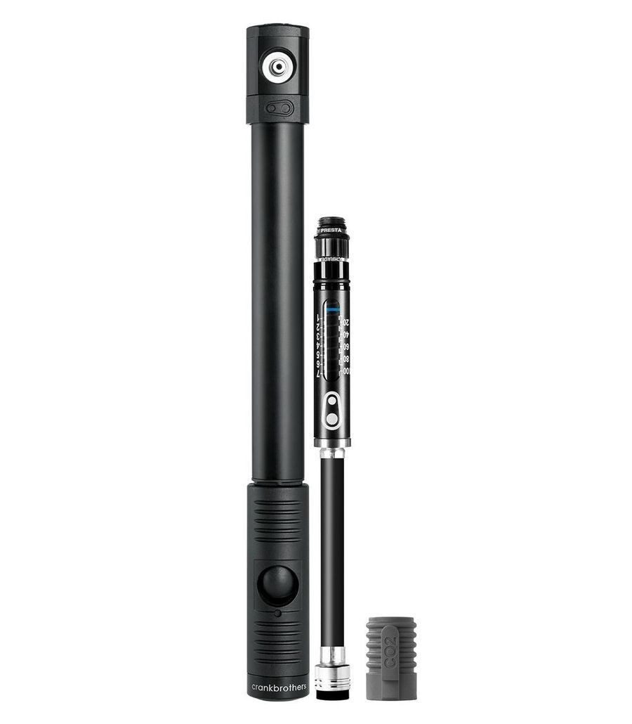 crankbrothers Fahrradpumpe, Handpumpe/ CO2-Pumpe Klic HP inkl. Rahmenhalter