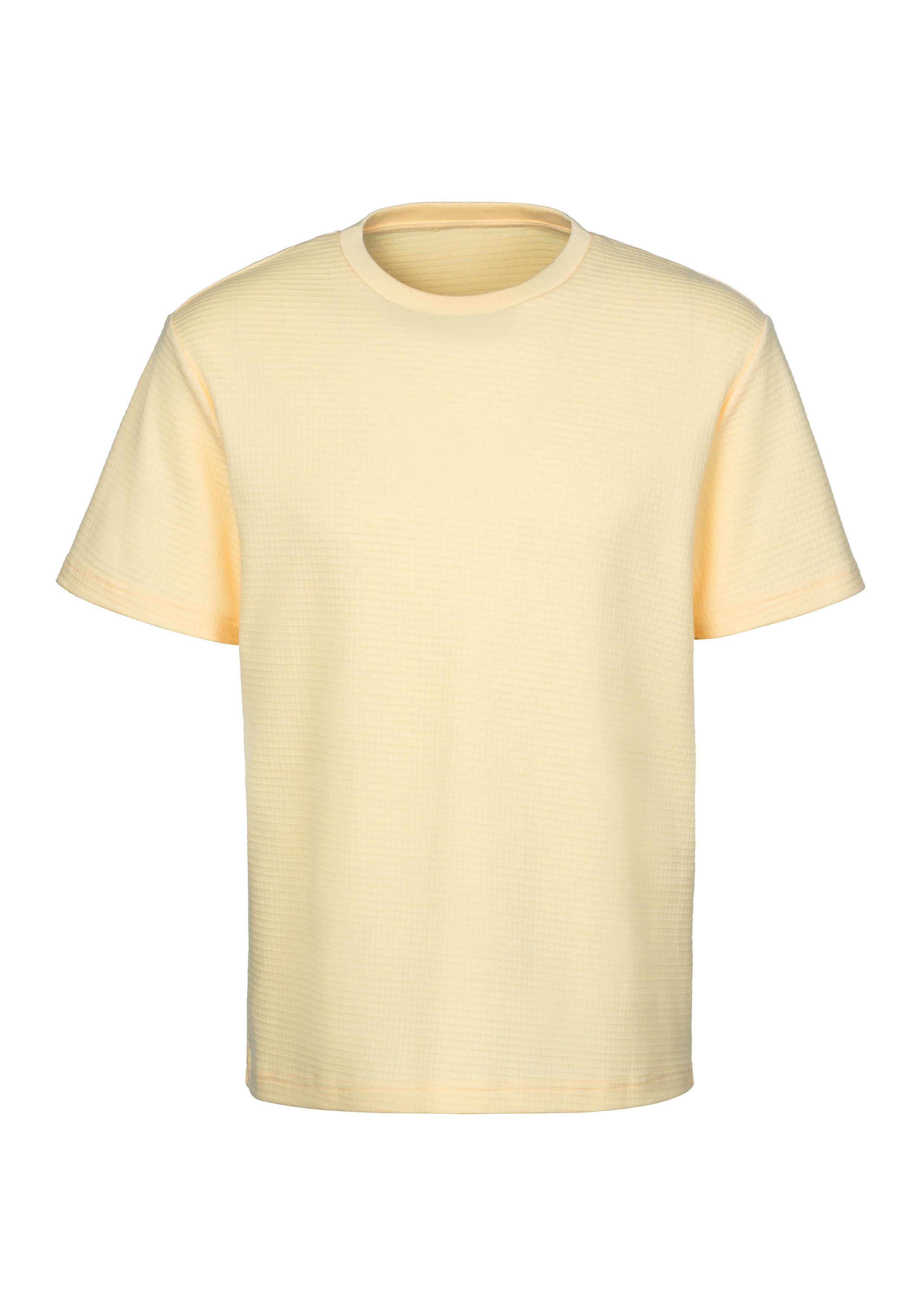 John Devin T-Shirt mit Struktur Rundhalsshirt günstig online kaufen