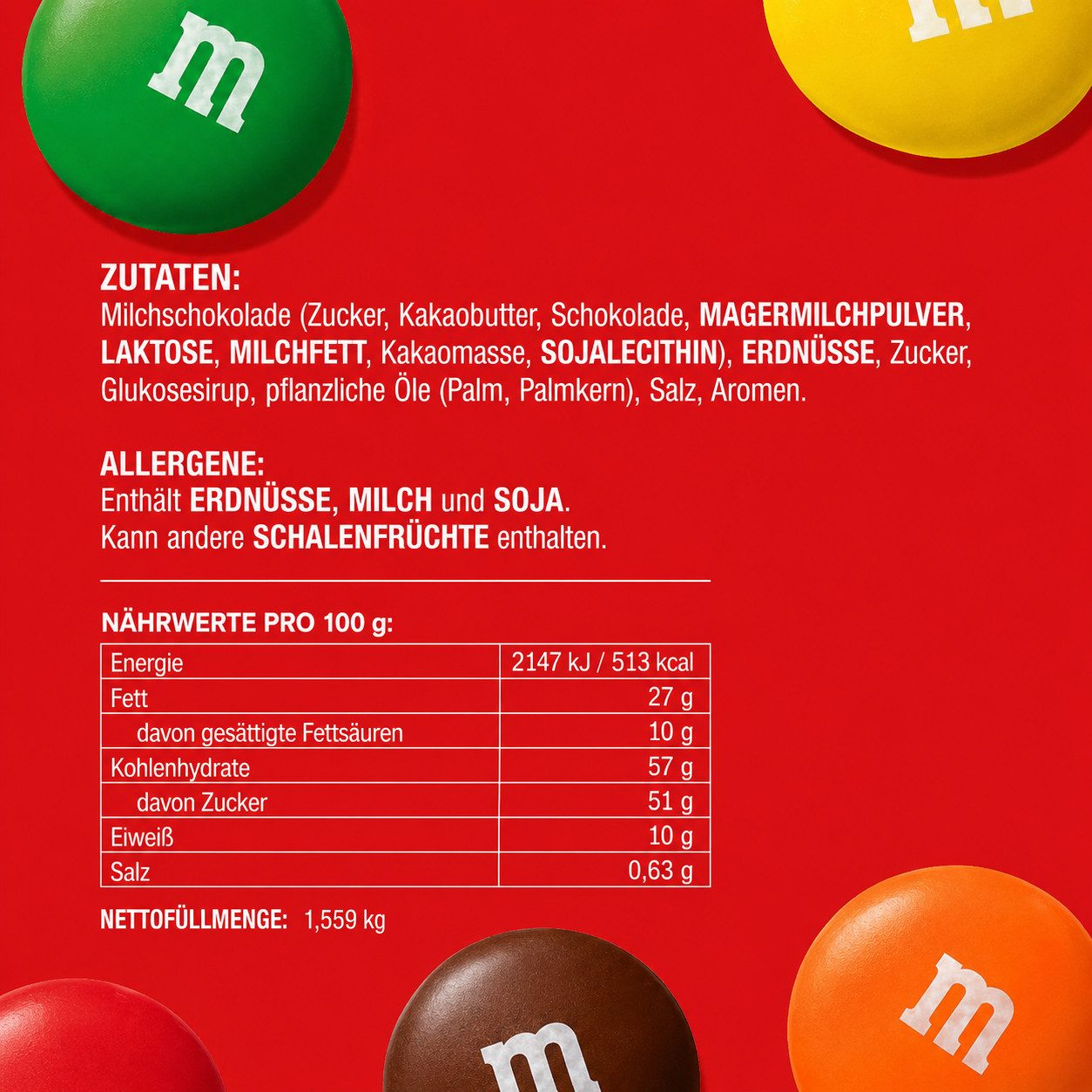 M&M's Schokolade M&M'S Peanut Butter-Erdnussbutter Chocolate Candy - 1,559 kg – Bild 2 von 4