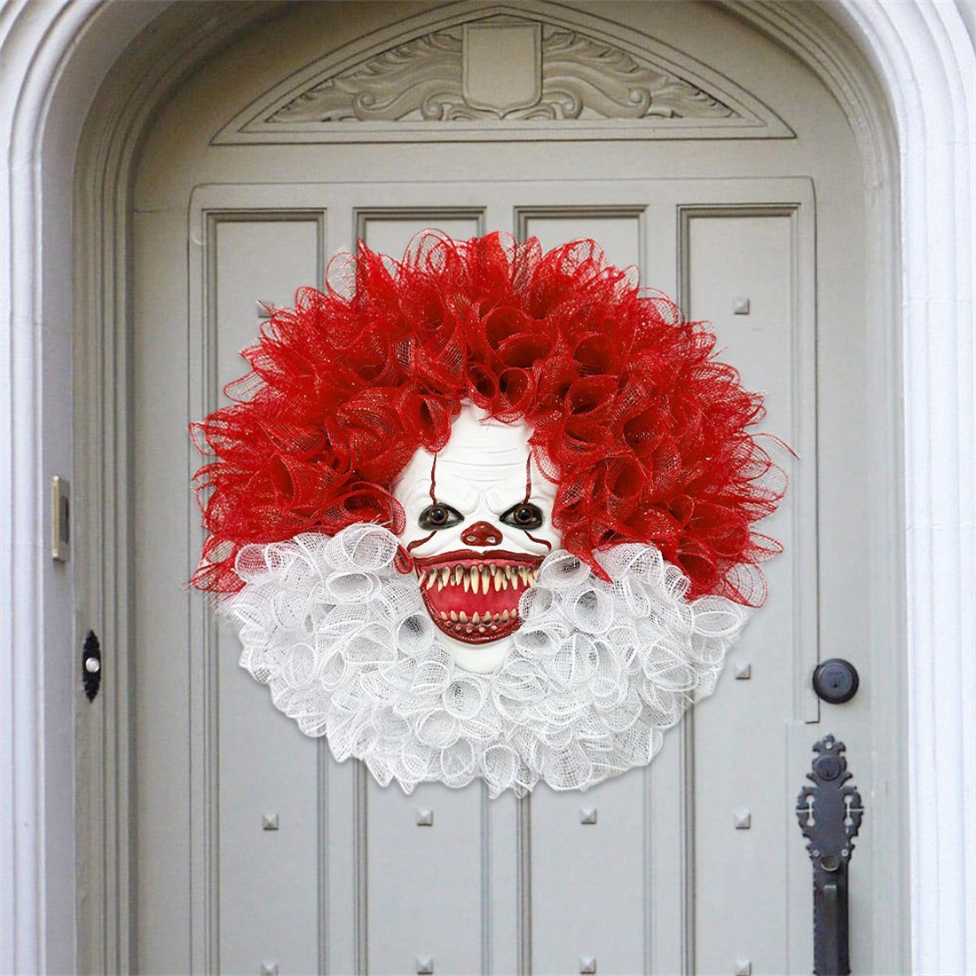 Kunstgirlande Halloween Scary Clown Maske Girlande, Party Dekoration Tür hängend, DÖRÖY