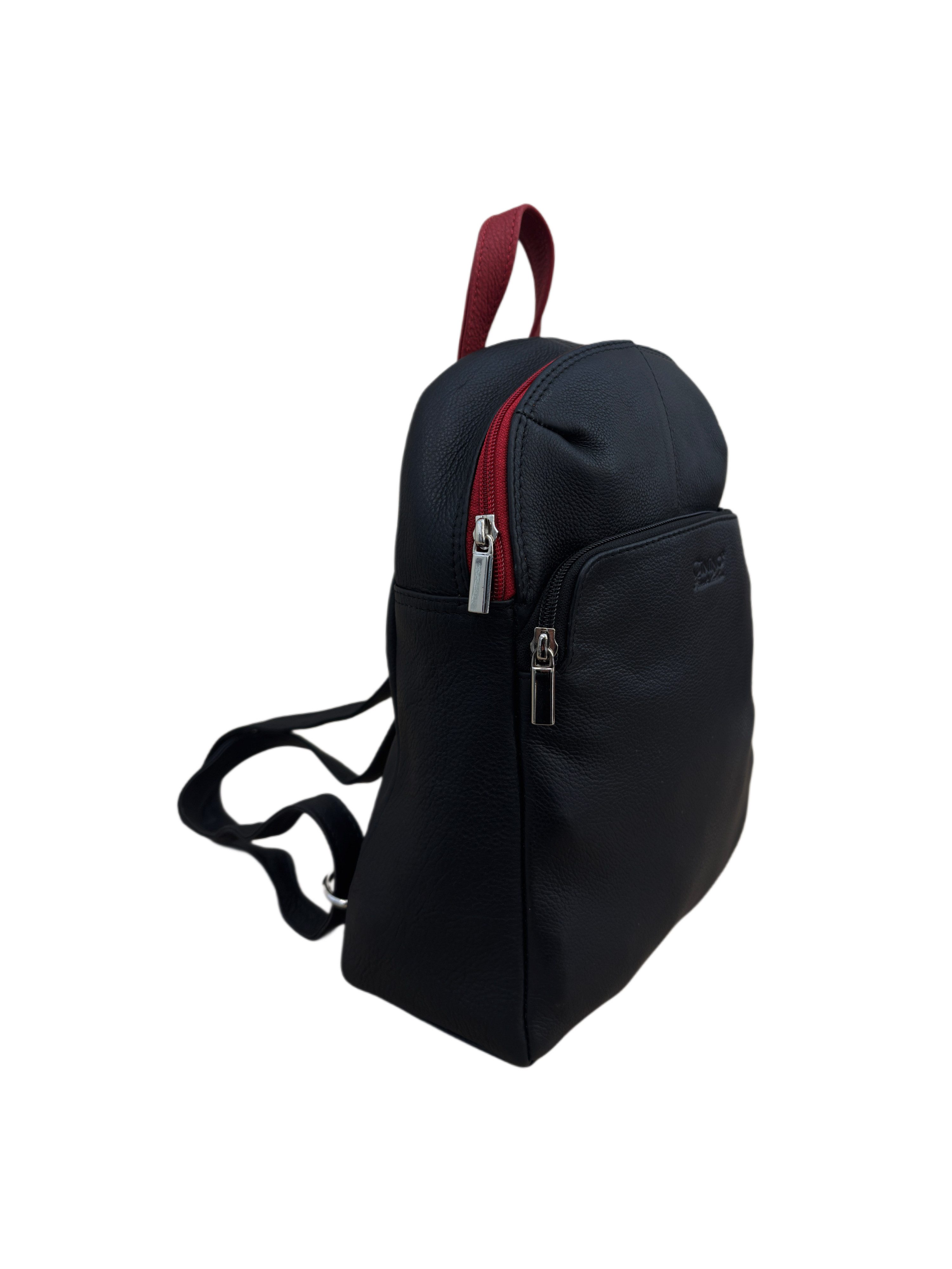 Cinino Cityrucksack C6104, Damen City-Rucksack aus echtem Rindleder