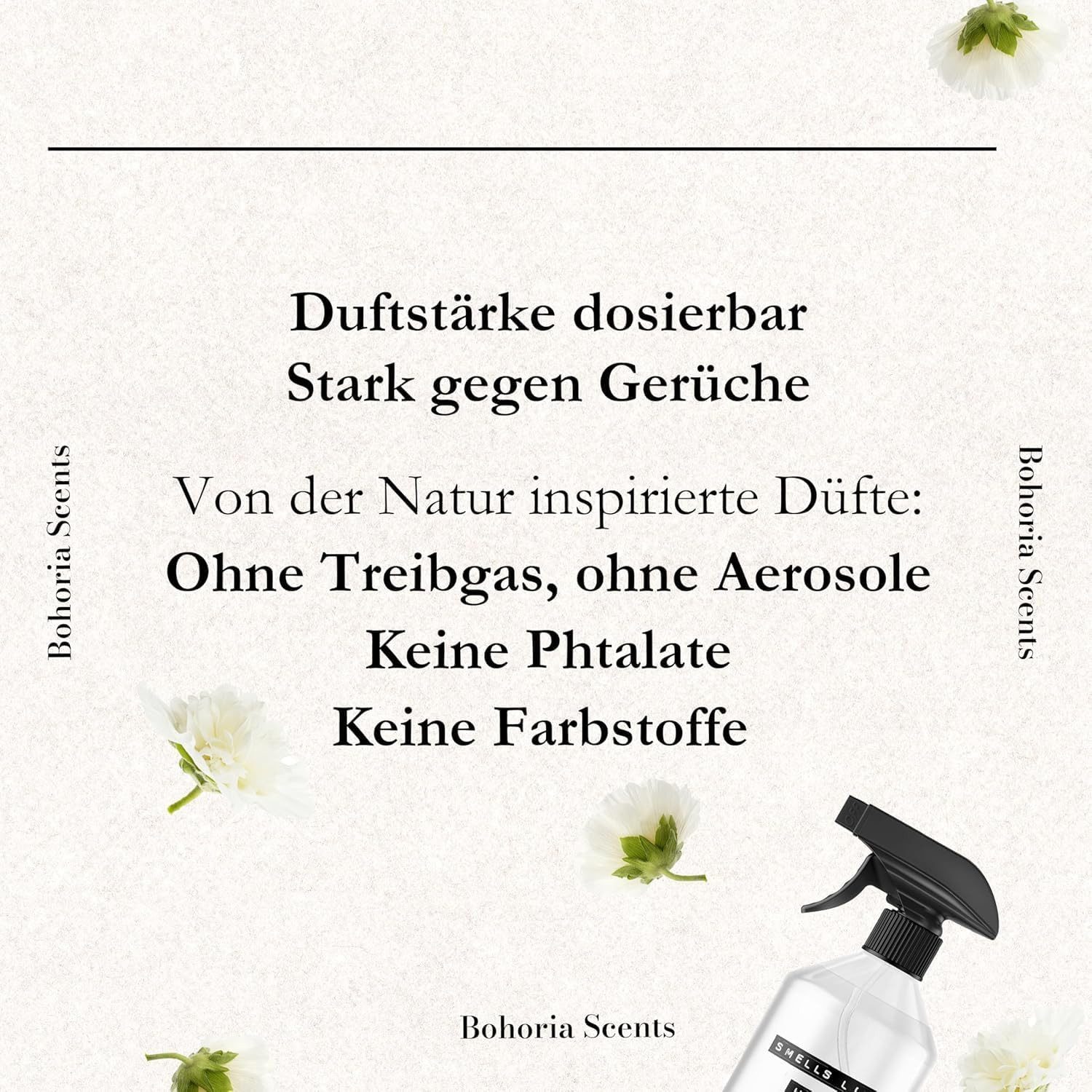 BOHORIA Raumduft-Nachfüllflasche Raumspray Refill 1000ml Nachfüllpack mit Frische Wäsche Duft – Bild 4 von 4