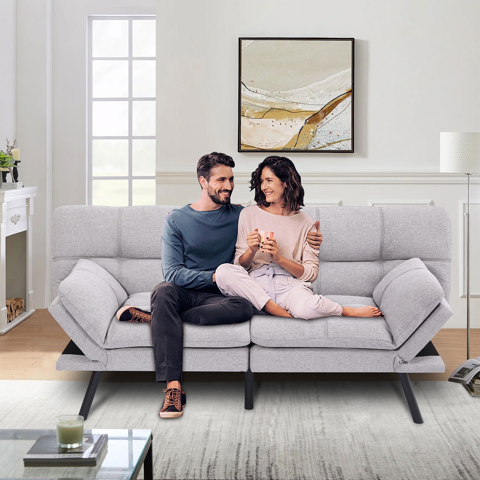 Makika Relaxliege Schlafsofa Schlafcouch 3-Sitzer verstellbar Schlaffunktio günstig online kaufen