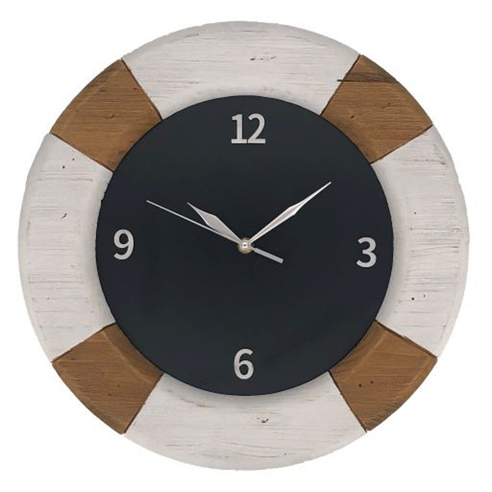 abc HOME Wanduhr Rettungsring, maritim, Quarzuhrwerk, batteriebetrieben, 40 cm Ø