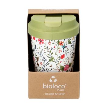 chic mic GmbH Becher bioloco plant easy cup Flowers & Birds, PLA (Kunststoff aus Pflanzenzucker)