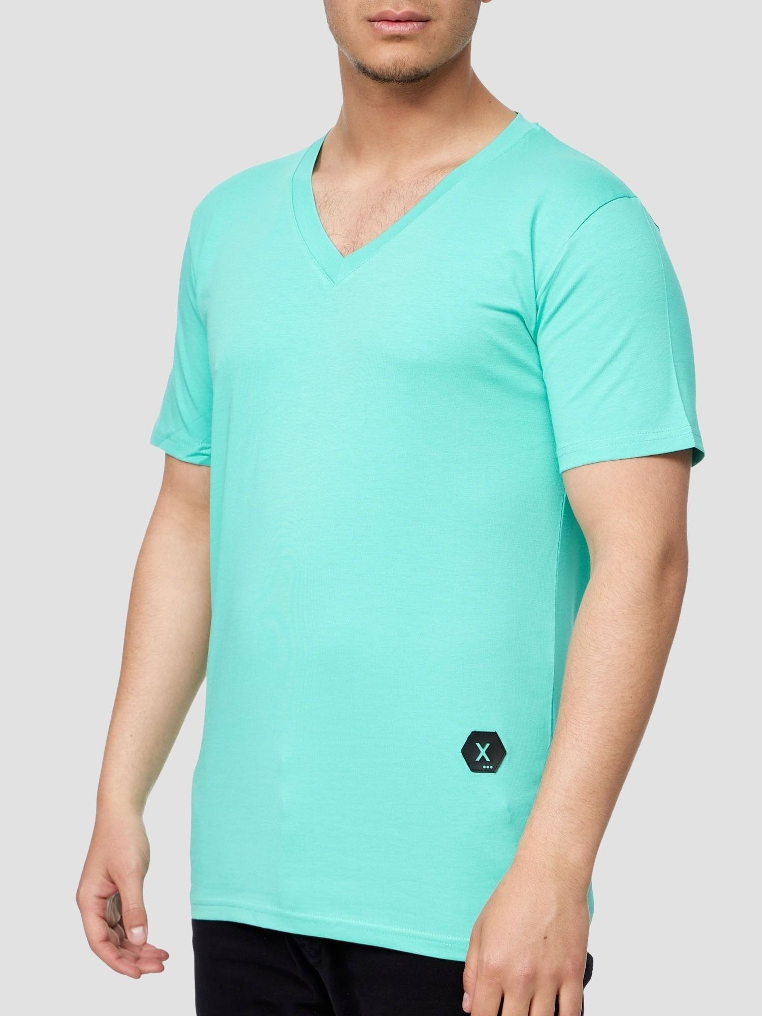 T-Shirt Männer T-Shirt Kayna Mint Freizeit John Poloshirt Casual Herren Kayna Polo John Tshirt Tee Kurzarmshirt (Shirt Polo T Fitness für Tee, Shirt 1-tlg)