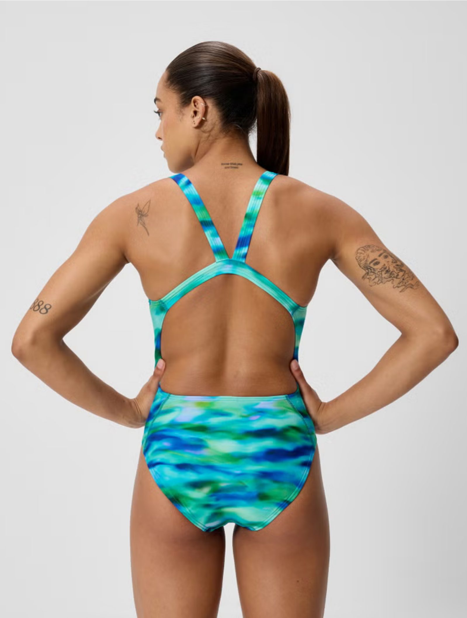 Speedo Badeshorts Female Allover Printed Leaderback