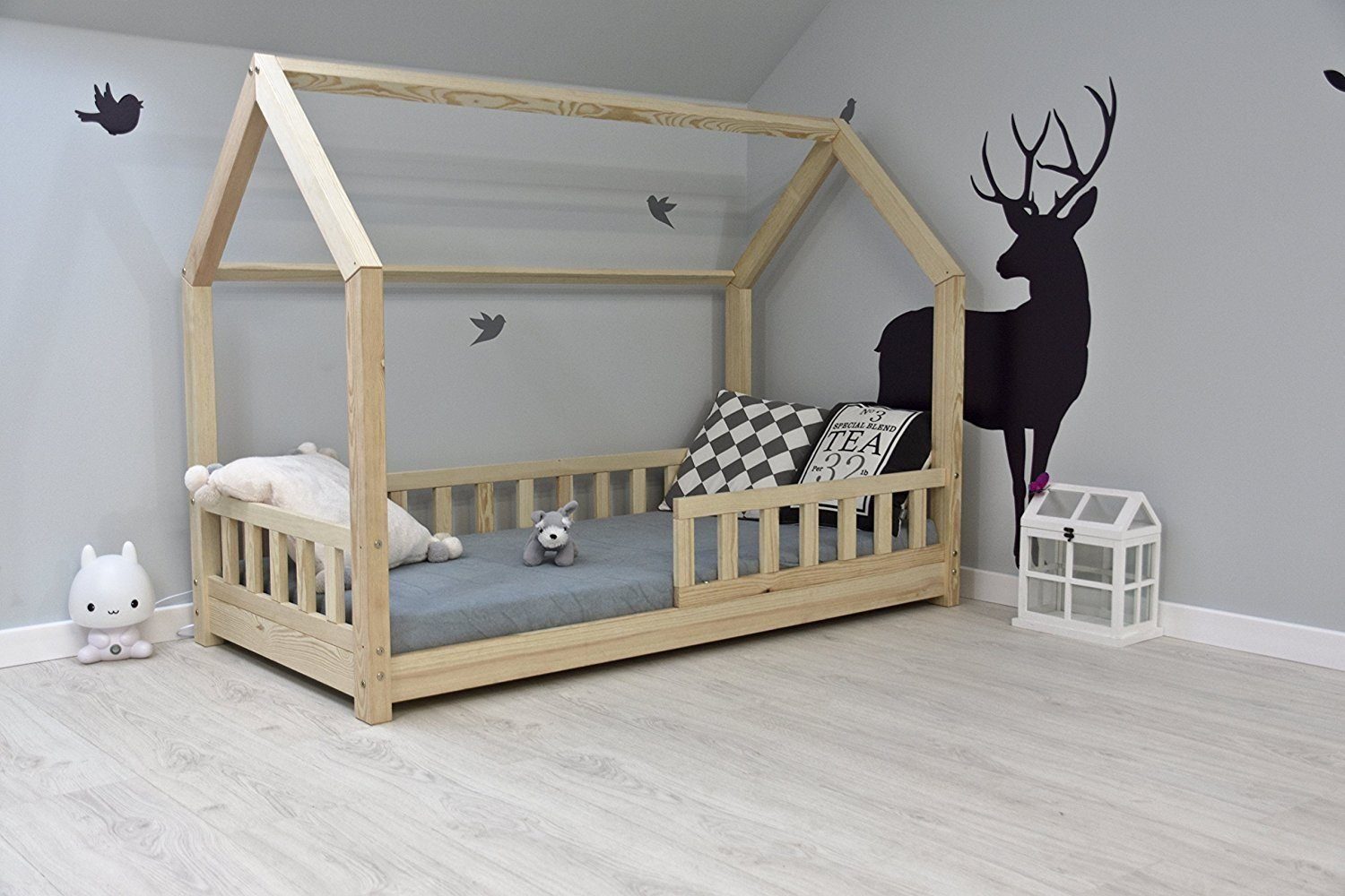 Best for Kids Hausbett, mit Rausfallschutz und Lattenrost