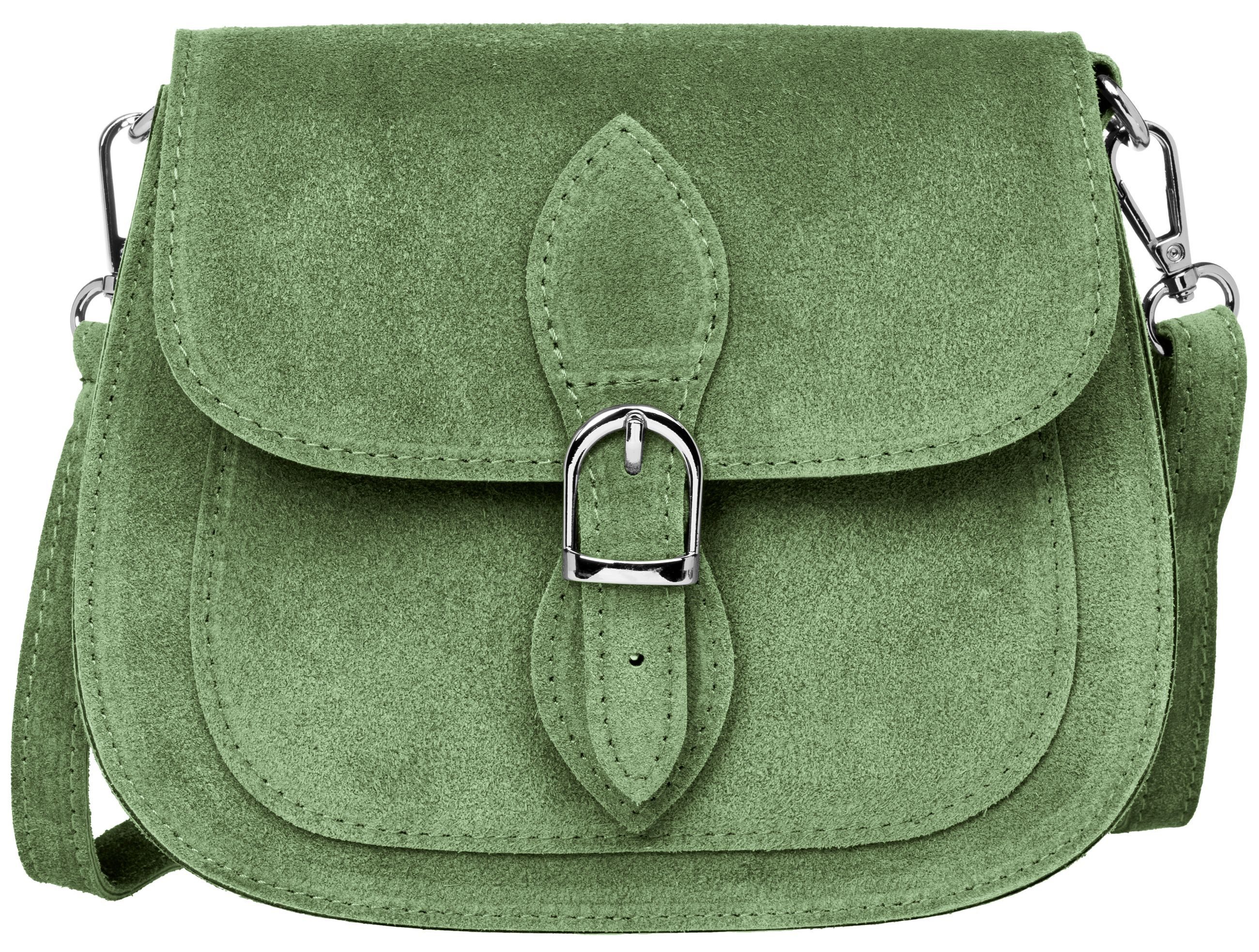 Caspar Umhängetasche Kompakte Wildleder Damen Handtasche günstig online kaufen