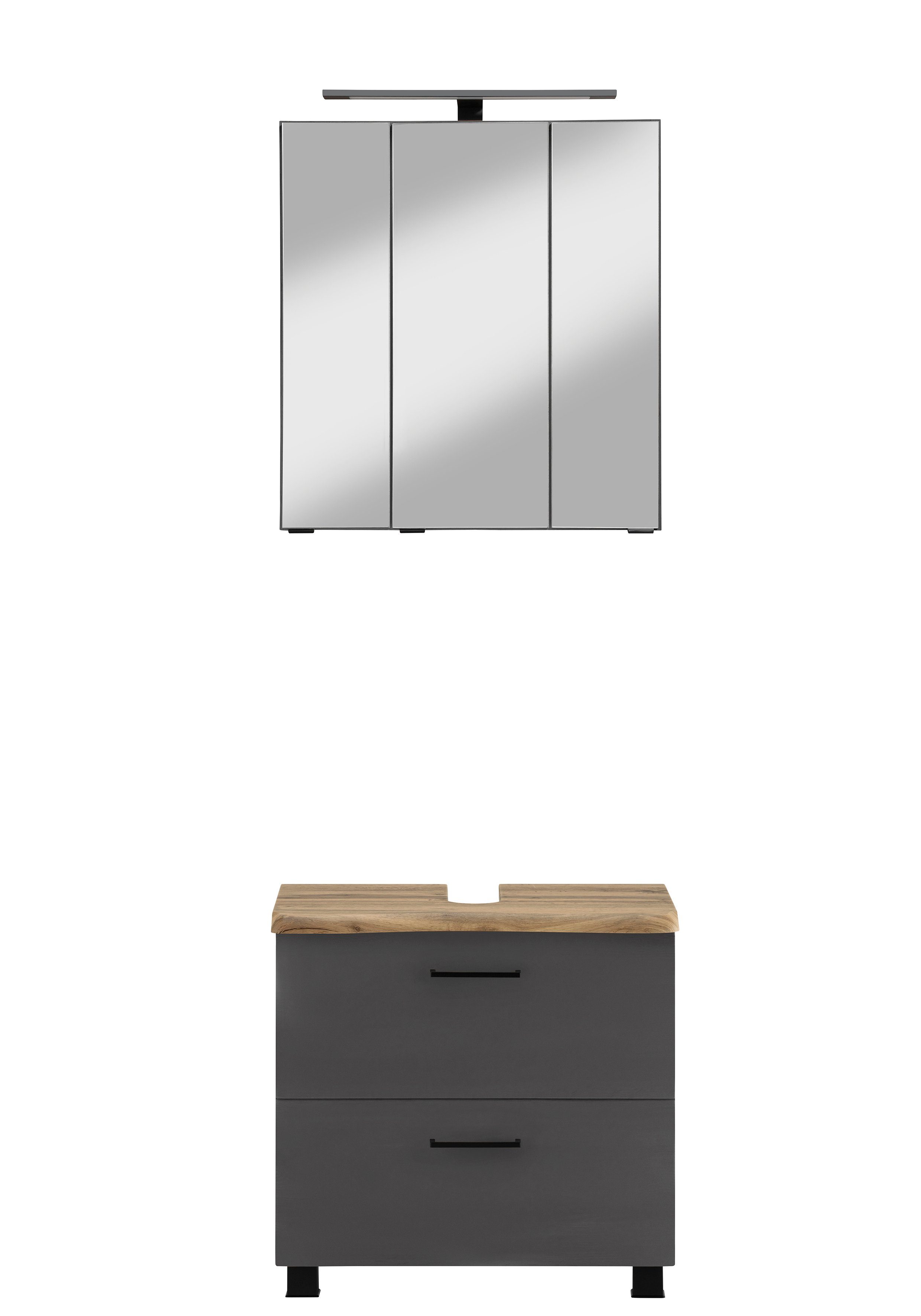 welltime Badmöbel-Set "Trento", Badezimmer-Set, Waschbeckenunterschrank, Sp günstig online kaufen
