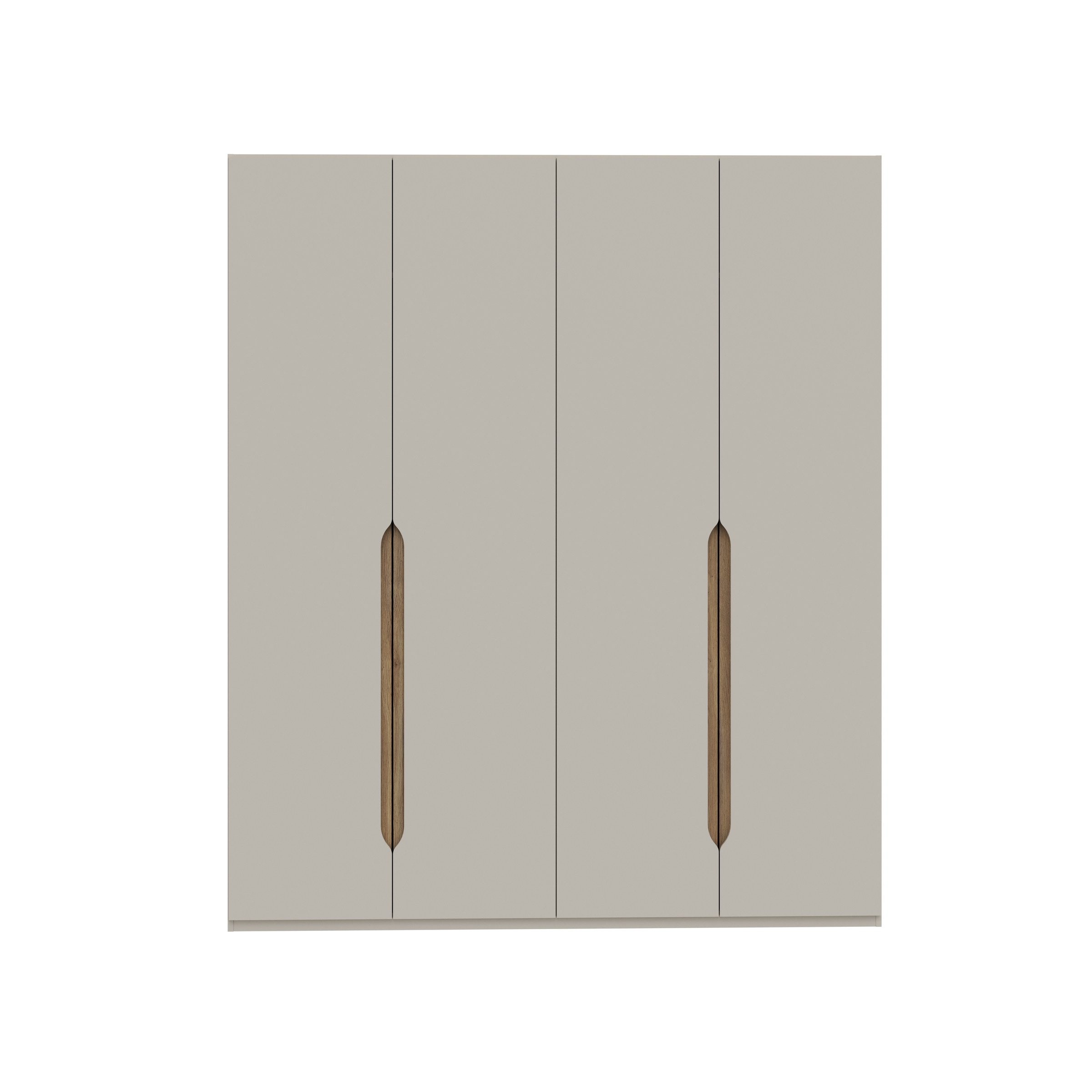 PREISBRECHER Drehtürenschrank EDWAL in sandfarbig / Mauvelle Eiche Dekor - 177,5x210,5x54,2cm (BxHxT)