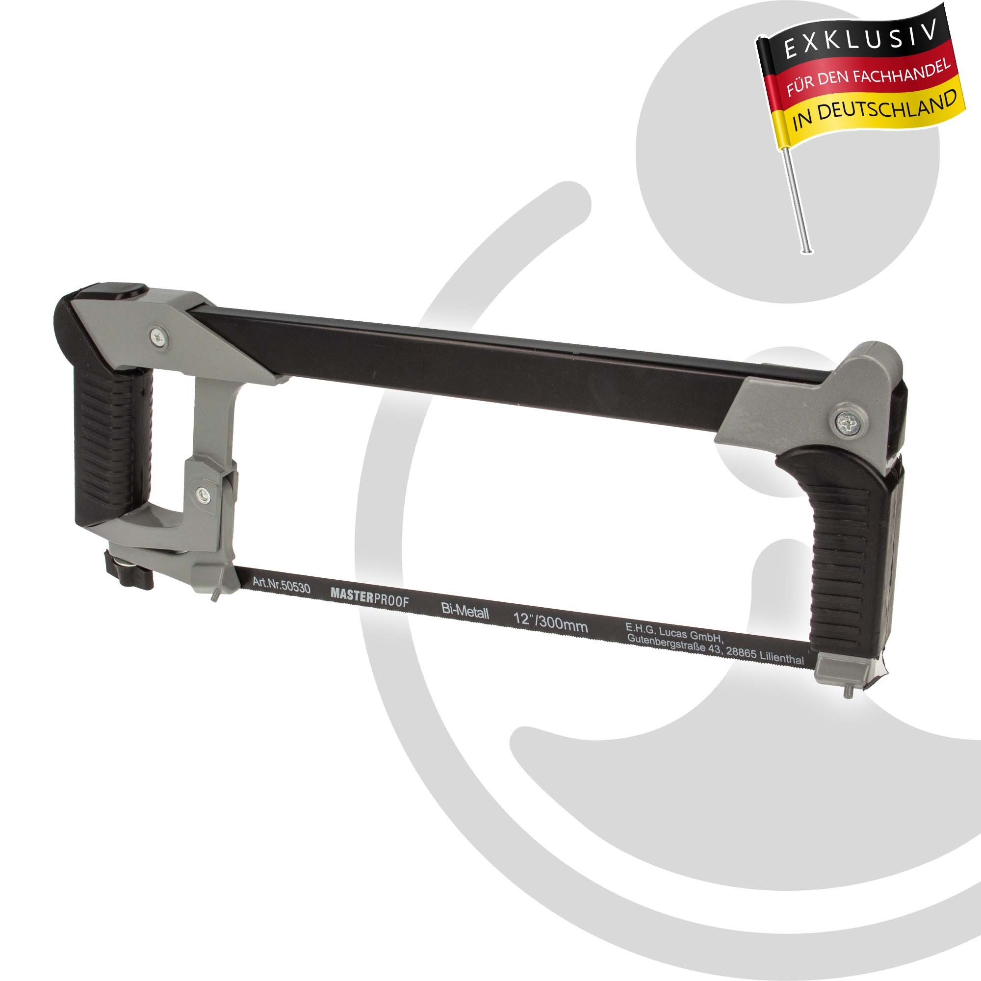 MASTERPROOF PROFESIONAL Bügelsäge Profi-Bügelsäge, Metallsäge, Handsäge, verstellbar, 50530