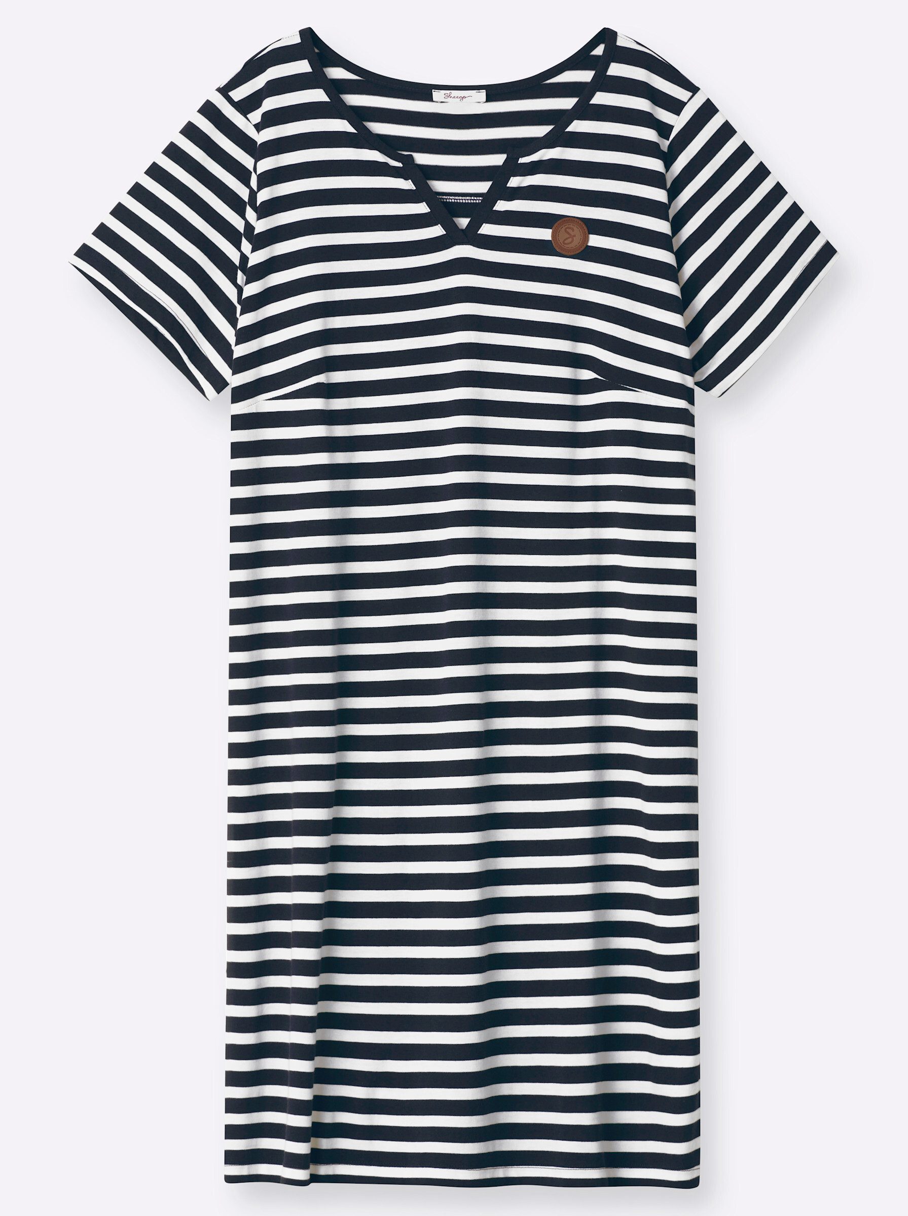 Jerseykleid Jersey-Kleid Kurzarm