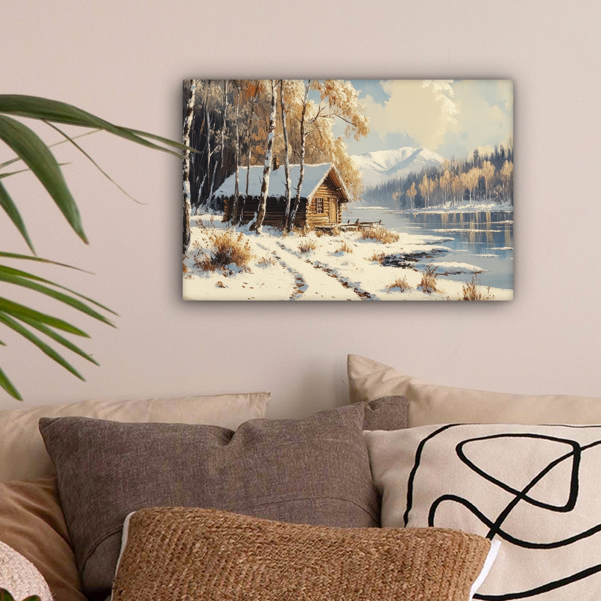 OneMillionCanvasses® Leinwandbild Winter - Schnee - Zuhause - Natur, Fotodr günstig online kaufen