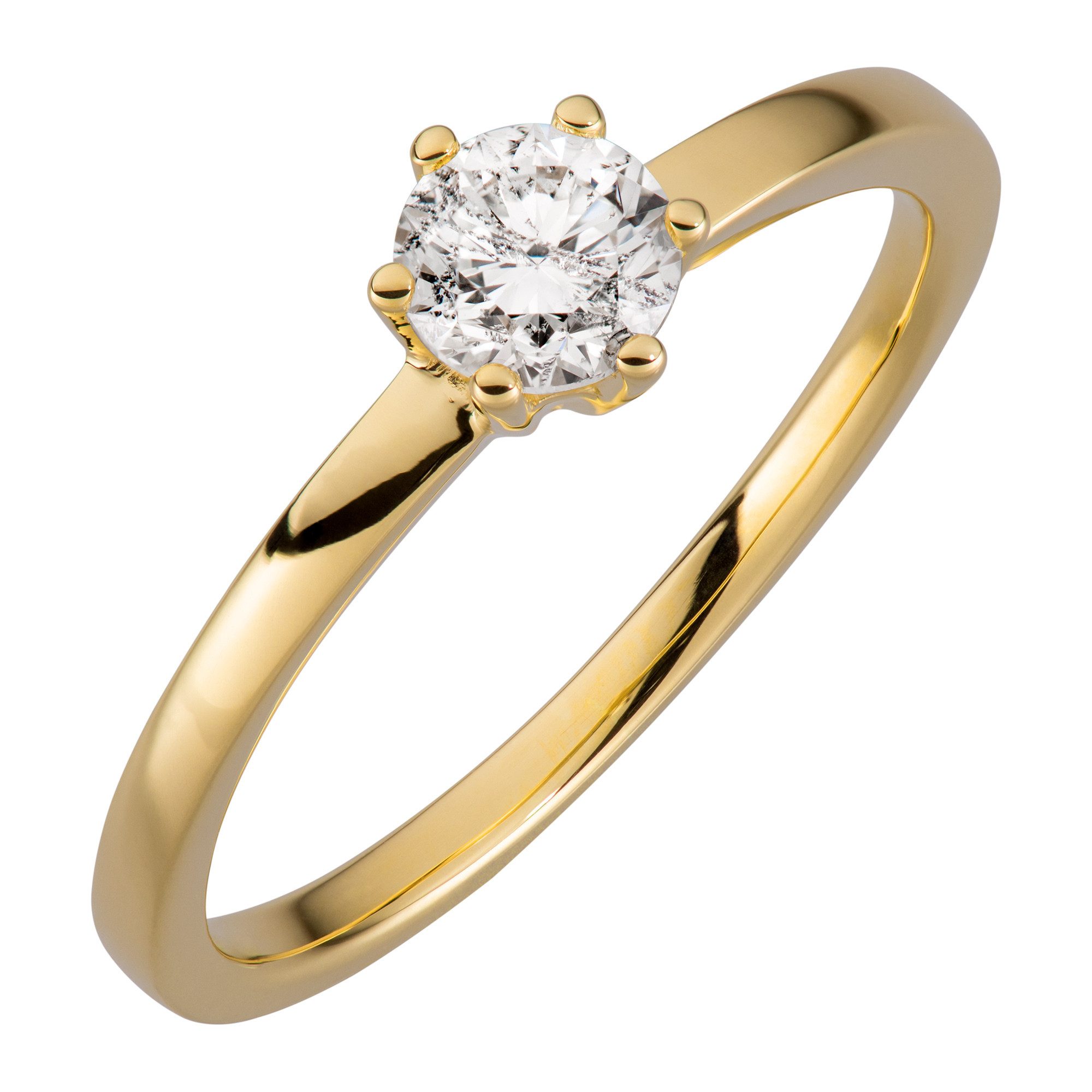 Orolino Fingerring 750/- Gelbgold 1 Brill. 0,50 ct.