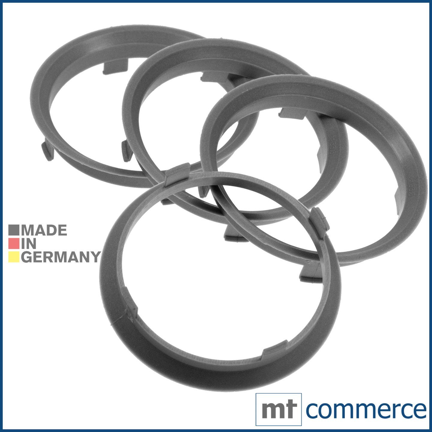 RKC Reifenstift 4X Zentrierringe Silber Felgen Ringe Made in Germany, Maße:  70,1 x 66,6 mm