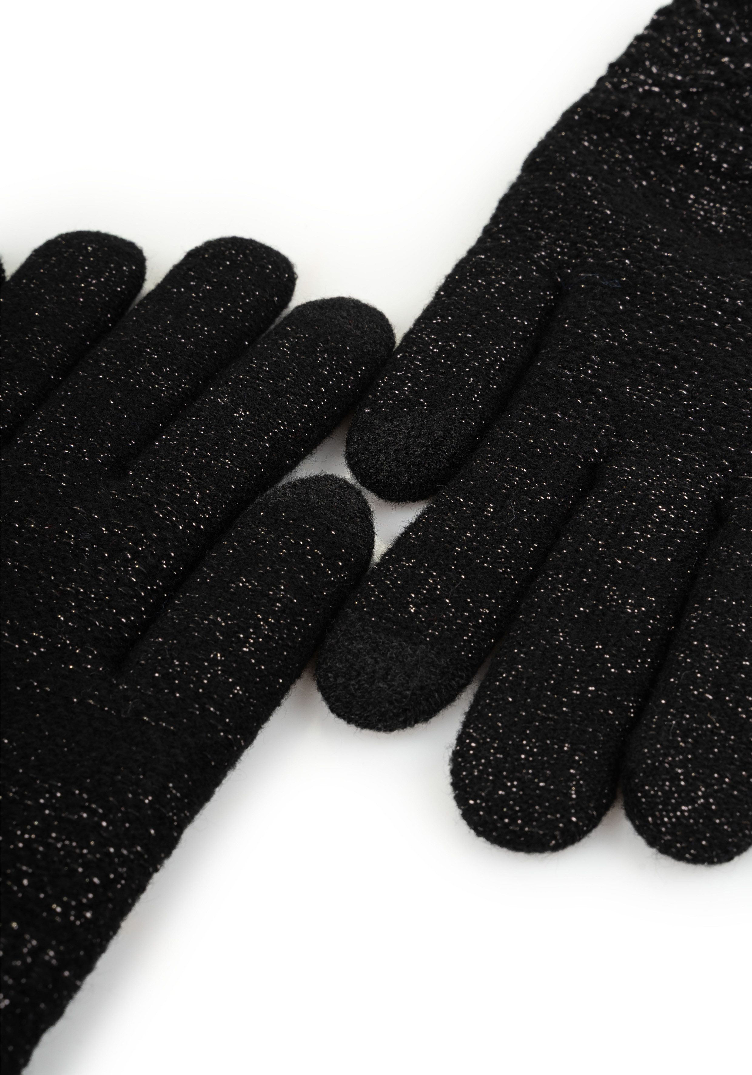 Capelli New York Strickhandschuhe (1 Paar) dezenter Metallic-Schimmer, gemustert, hoch elastisch