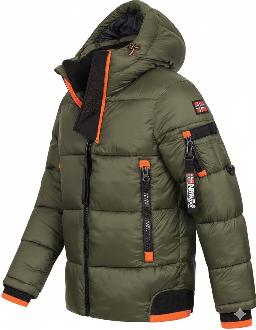Geographical Norway Winterjacke Herren Outdoor Jacke Parka Steppjacke warm (Packung, 1-St., S bis 3xl) Gefüttert