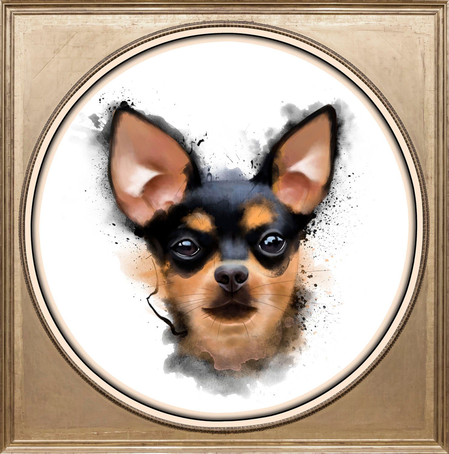 queence Acrylglasbild Hund, Gemälde, Haustiere, Hund, Hunde, Hundebilder, Kunst, Fine Art-Print in Galeriequalität