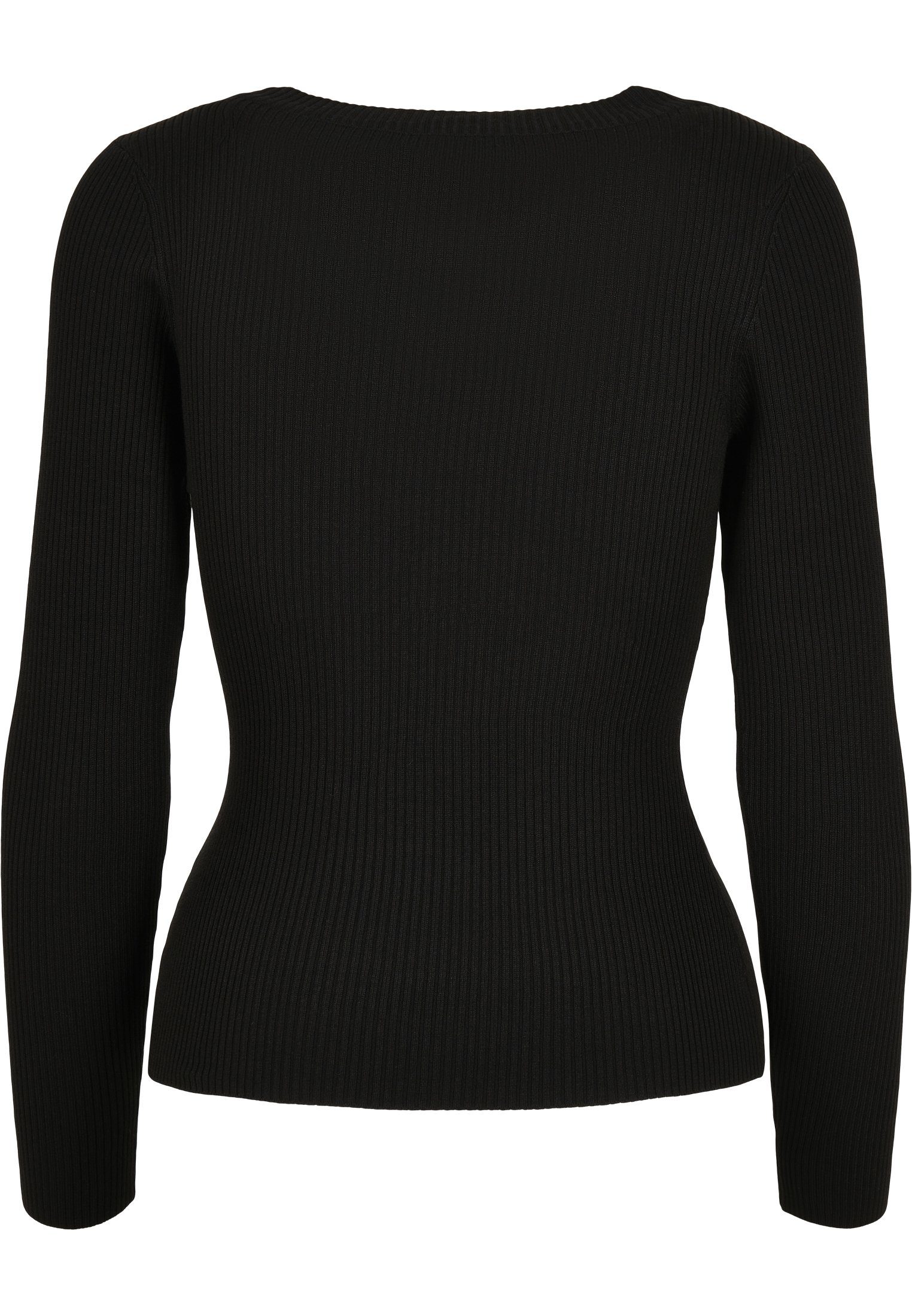 CLASSICS (1-tlg) Ladies black Sweater Neckline Kapuzenpullover URBAN Damen Wide