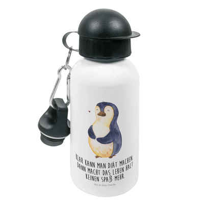 Mr. & Mrs. Panda Trinkflasche Pinguin Diät - Weiß - Geschenk, Kindergarten Flasche, foodbaby, Körpe, Farbenfrohe Motive