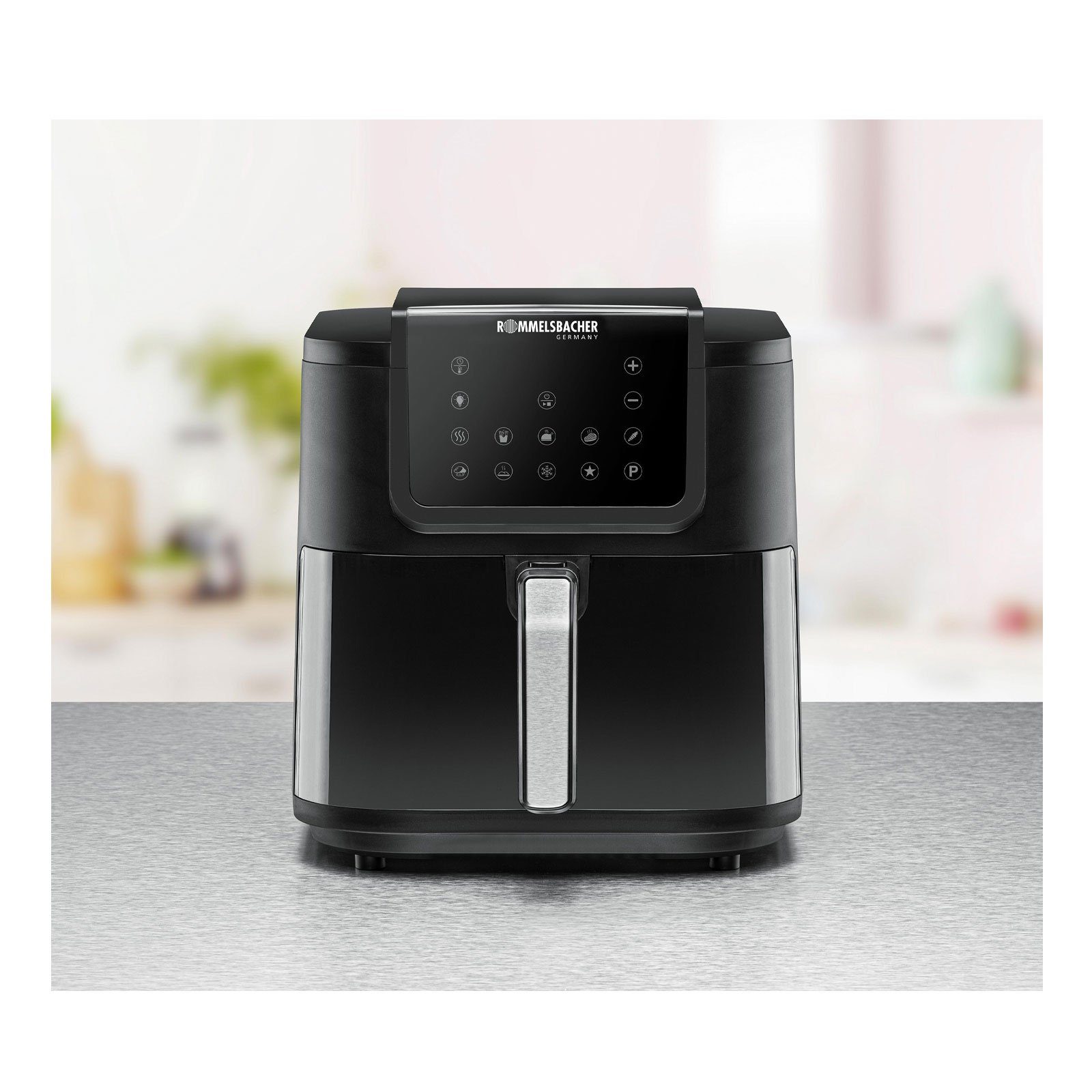 Rommelsbacher Fritteuse FRH 1700, Touch Control Sensoren, hochwertige 2-Lagen Antihaftbeschichtung