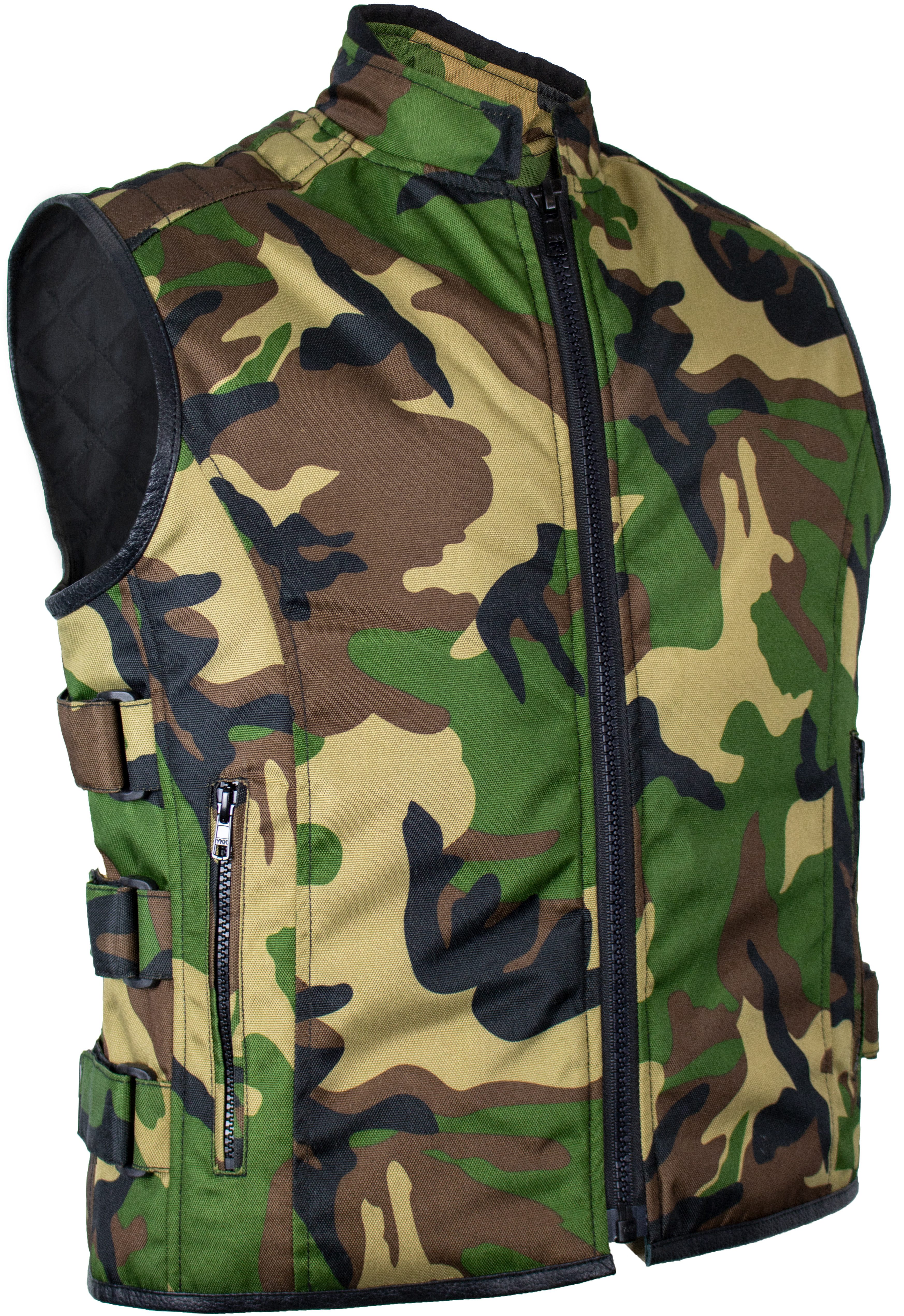 MDM Motorradweste Biker Motorrad Textil Weste im Camo Muster Camo