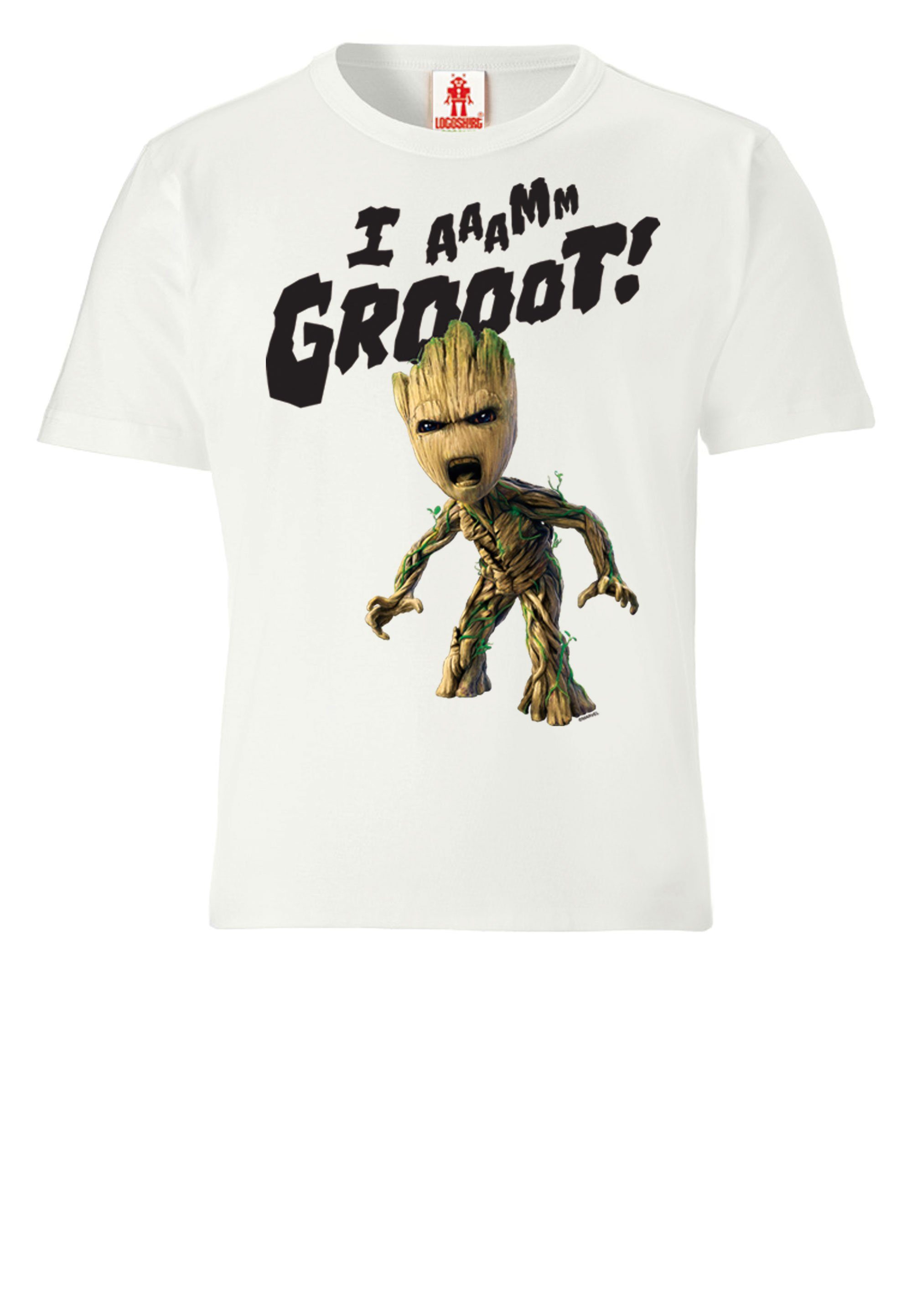 of mit Groot-Frontprint Guardians Groot LOGOSHIRT - Galaxy the T-Shirt