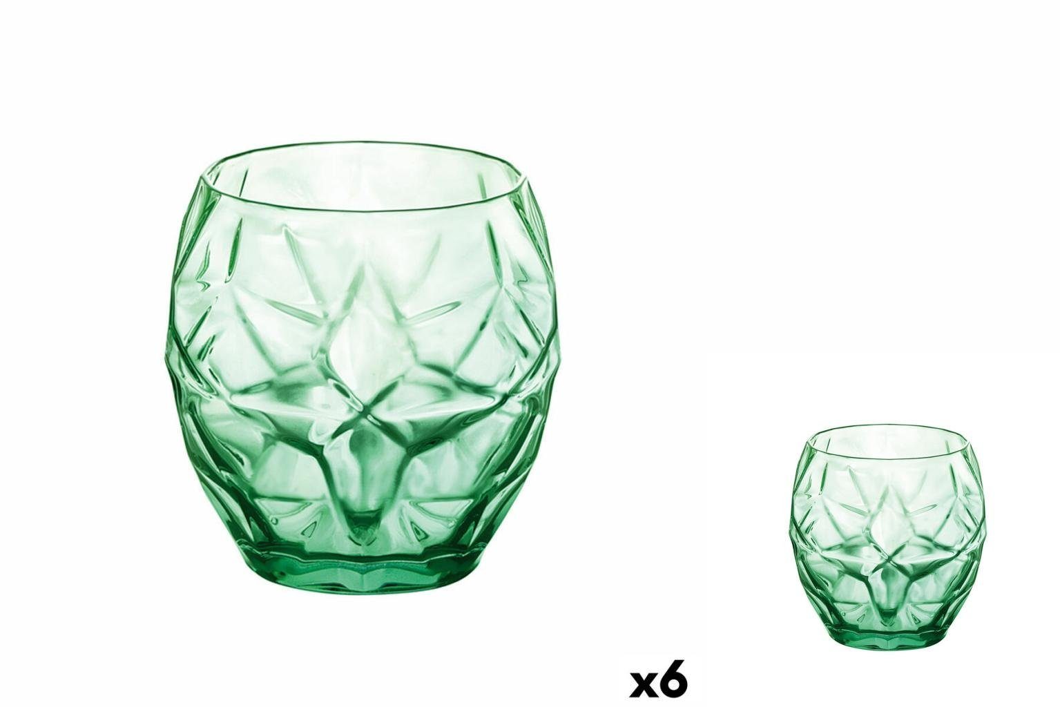Bigbuy Glas Becher Oriente grün Glas 400 ml 6 Stück, Glas