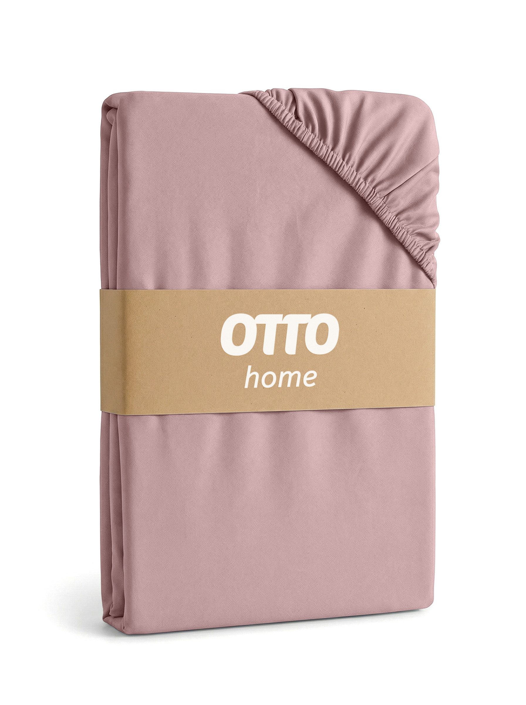 OTTO home PHYSALIS in BASIC und PREMIUM Qualität, 100% Baumwolle, Jersey (160 g/m), Gummizug: rundum, (2 Stück), für Matratzen bis 18 cm Höhe, Bettlaken, Spannbetttuch, pflegeleicht