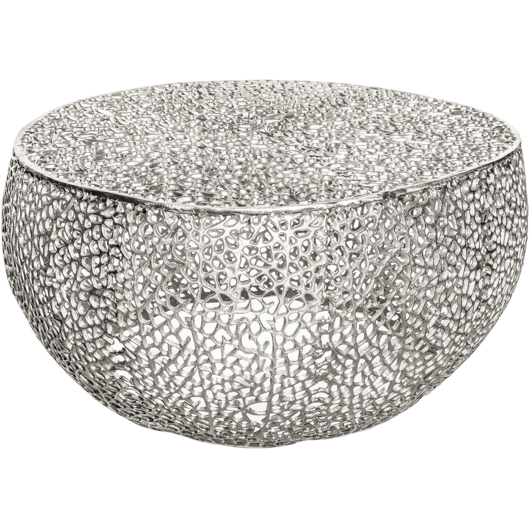 riess-ambiente Couchtisch LEAF 80cm silber - Metall, handmade, individuelle günstig online kaufen