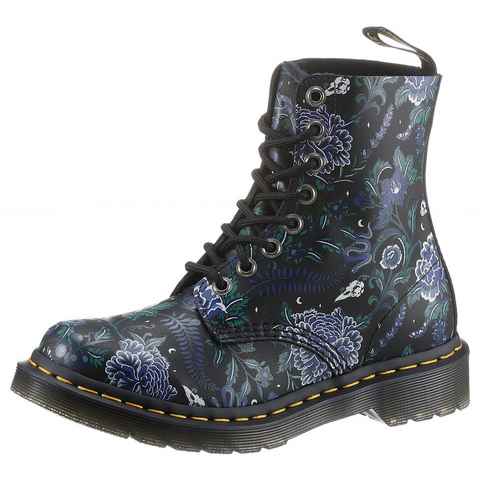 DR. MARTENS 1460 PASCAL 8 Eye Boot Schnürstiefel mit Blumenmuster