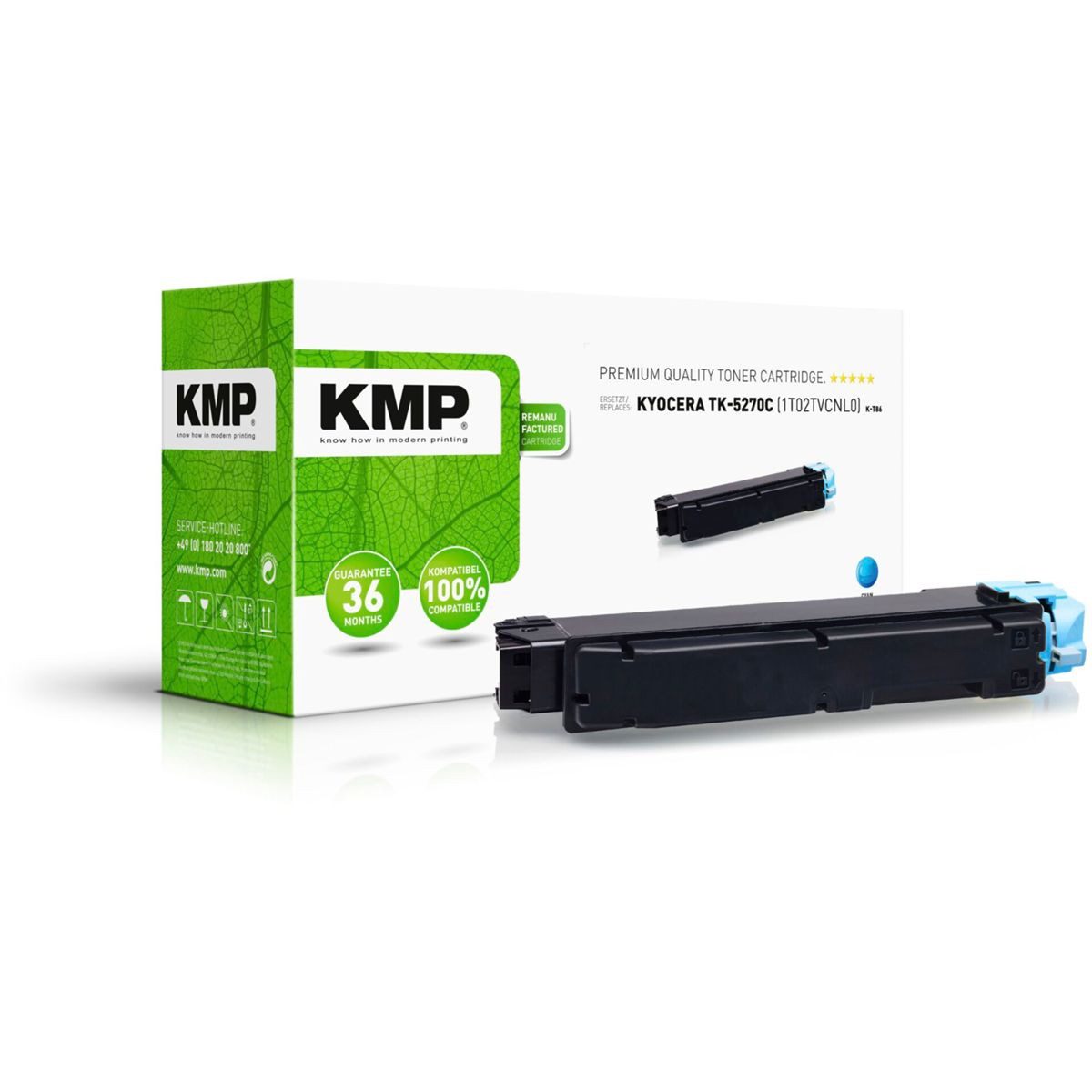 KMP Tonerpatrone K-T86 Toner kompatibel mit Kyocera TK-5270 C