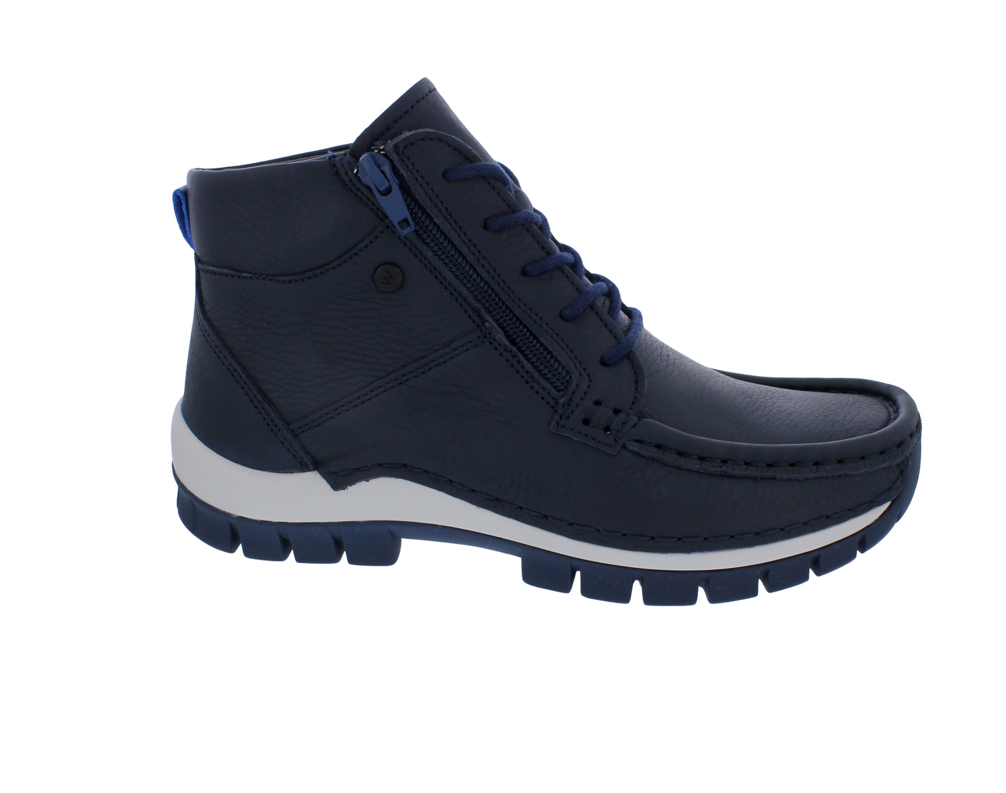 WOLKY Wolky Boost Bootie 0474030-820, Tresor - Glattleder, Denim (blau), Sch Schnürstiefel