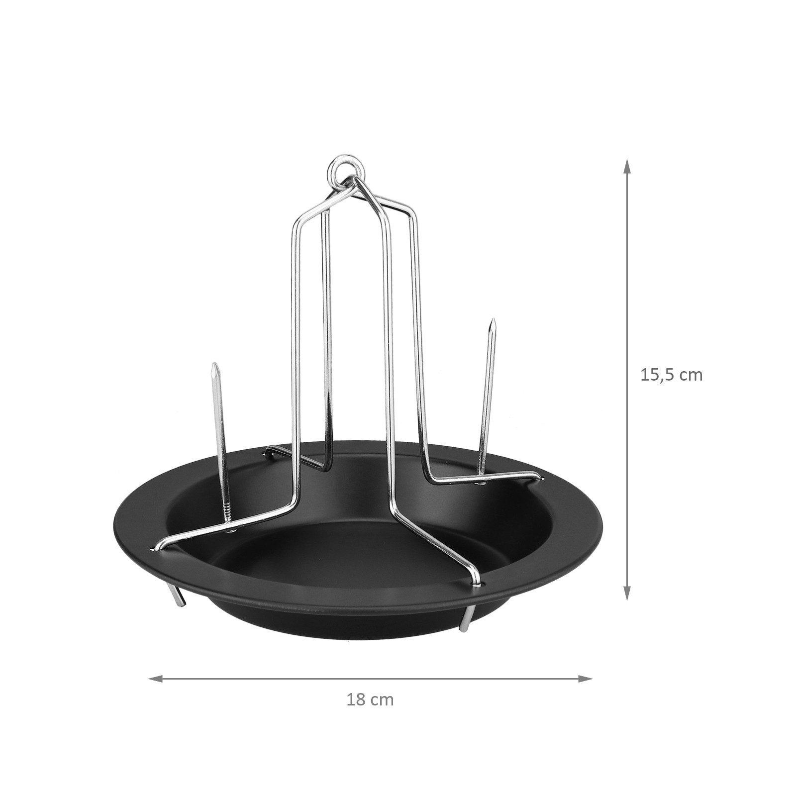 Wellgro Ofenschale 2er SET Hähnchenbräter - Hähnchen Ständer, Metall – Bild 3 von 5