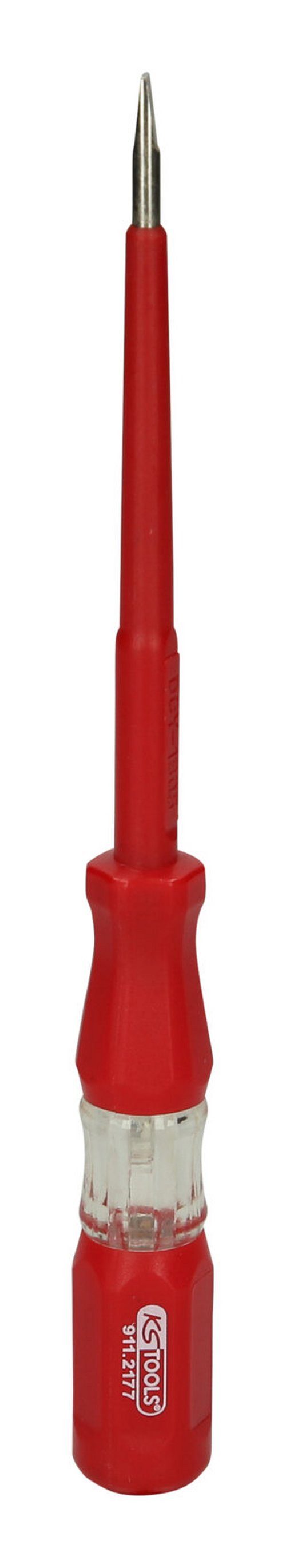 KS Tools Spannungsprüfer, Mit Schutzisolierung 100-500 V, 180 mm