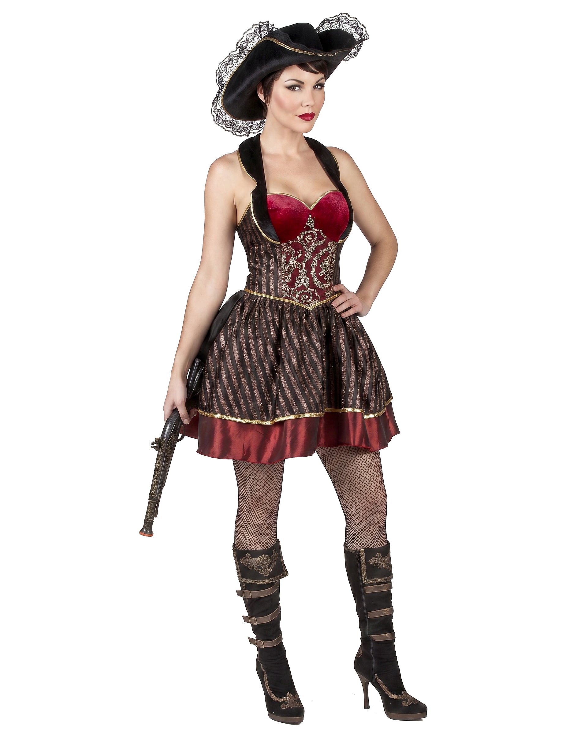 JADEO Kostüm Barockes Piratenkostüm für Damen