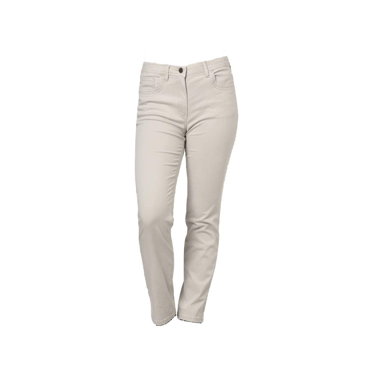 Zerres 5-Pocket-Jeans beige (1-tlg)