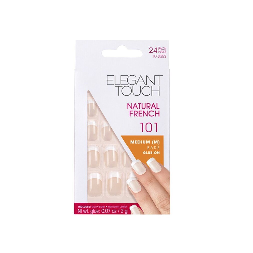 Elegant Touch Nageldesign Zubehör Natürliche Französische Nägel Nummer 101 Medium